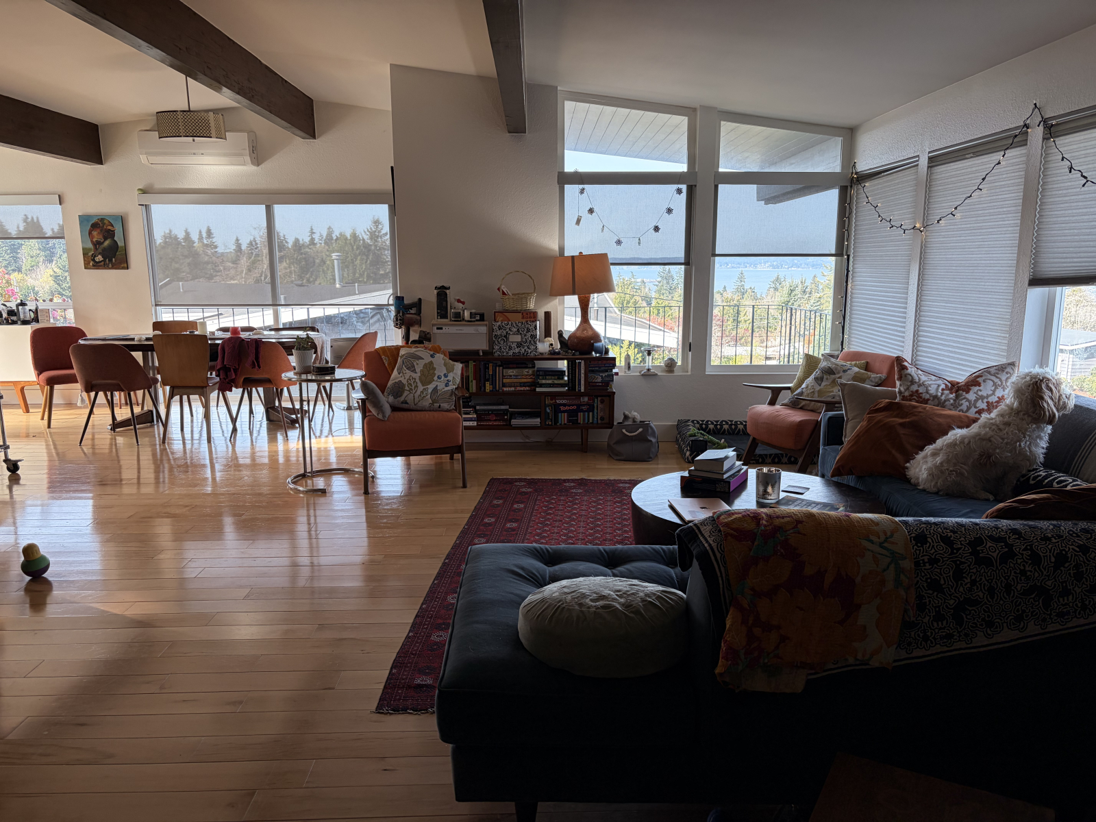 Mid century oasis with view of the Puget Sound