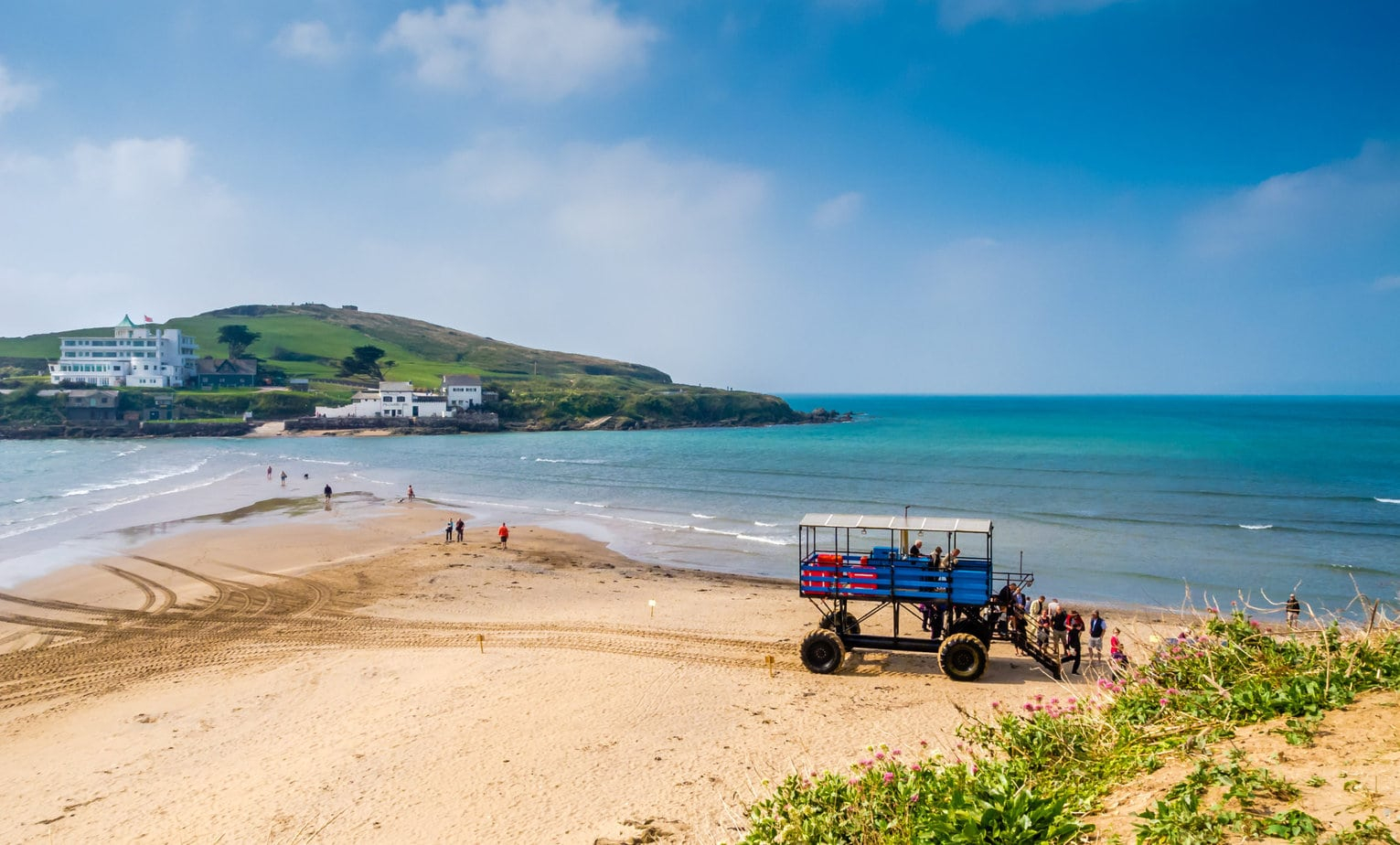 Waterfront Cottage, eingebettet am Meer in South Devon, Großbritannien,