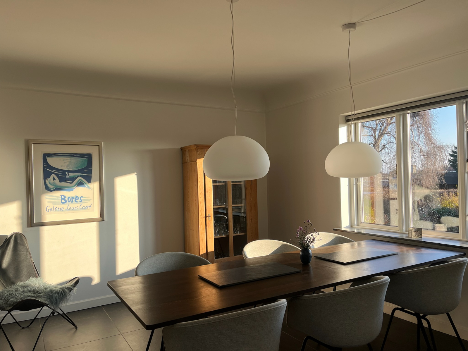 Eating room directly beside kitchen.