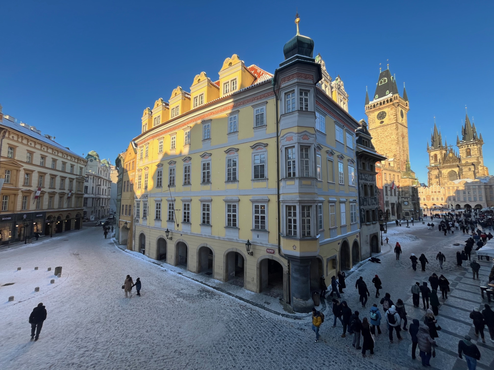 Male namesti, or small square, a 5 minutes' walk from the apartment.