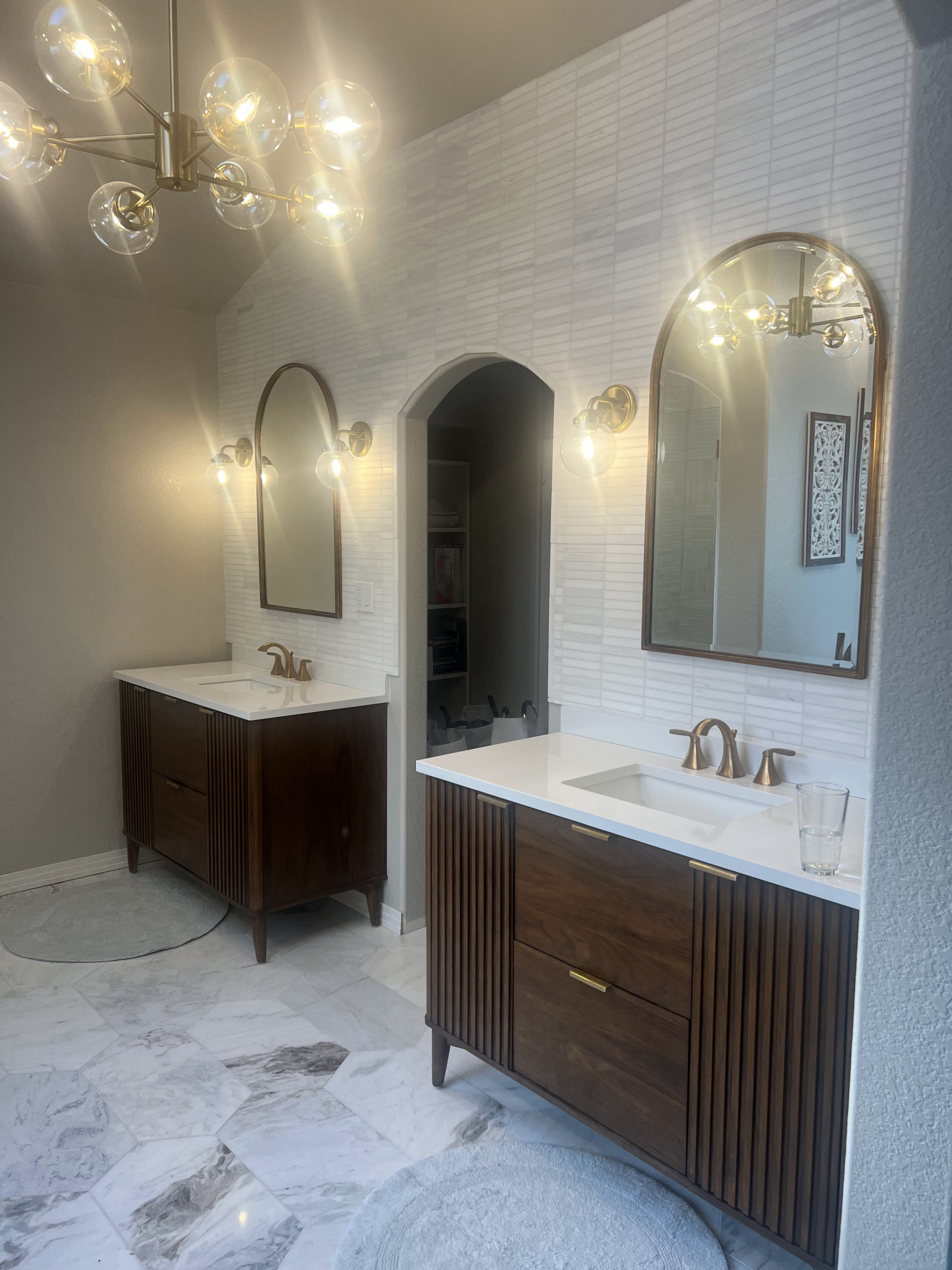 Newly remodeled master bathroom