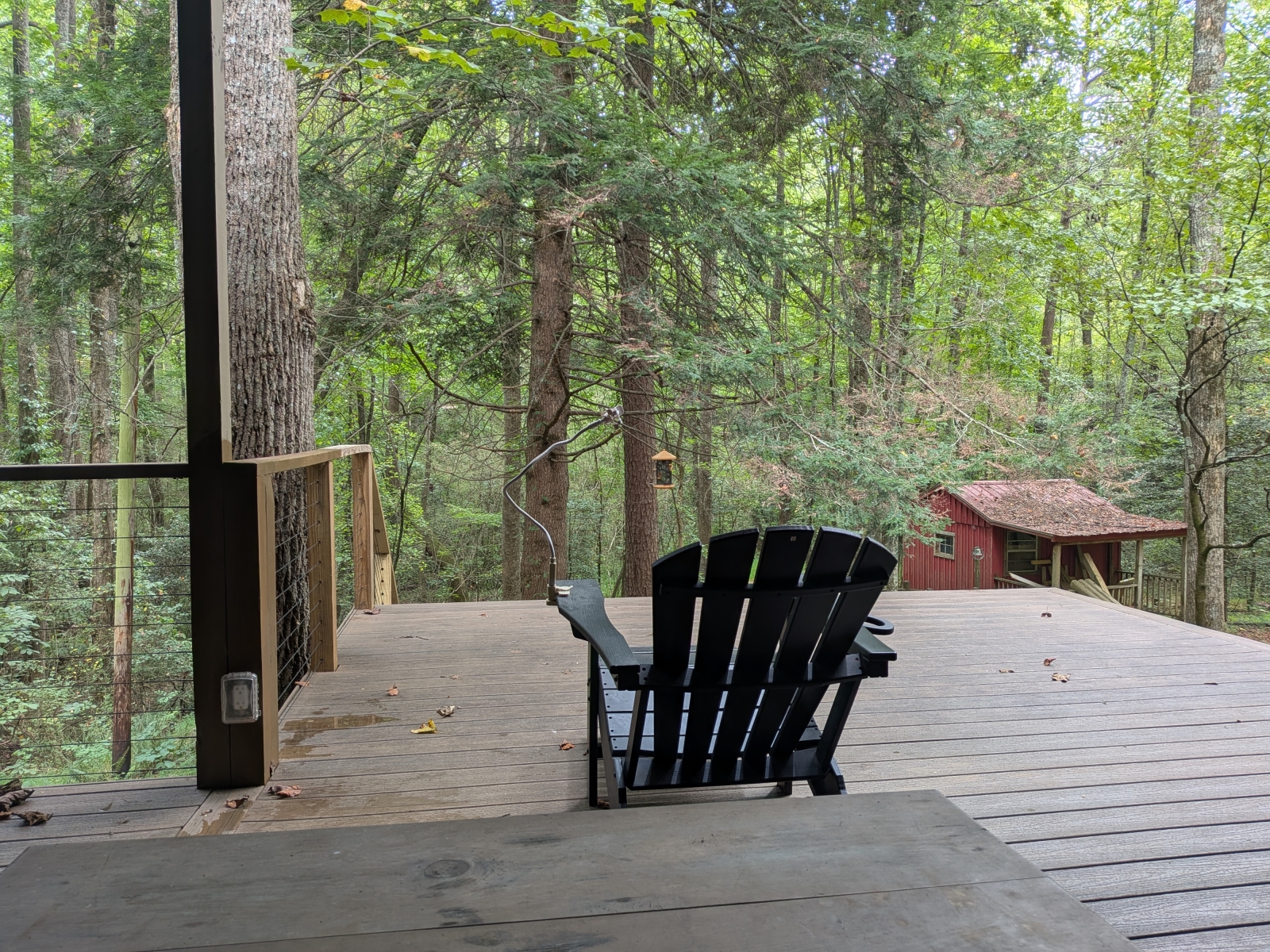 Large back deck and porch for watching wildlife