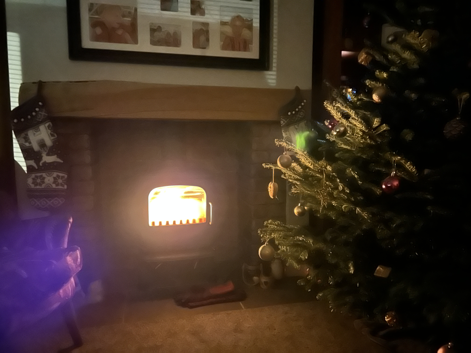 We leave logs and fire lighters for you to use in the stove