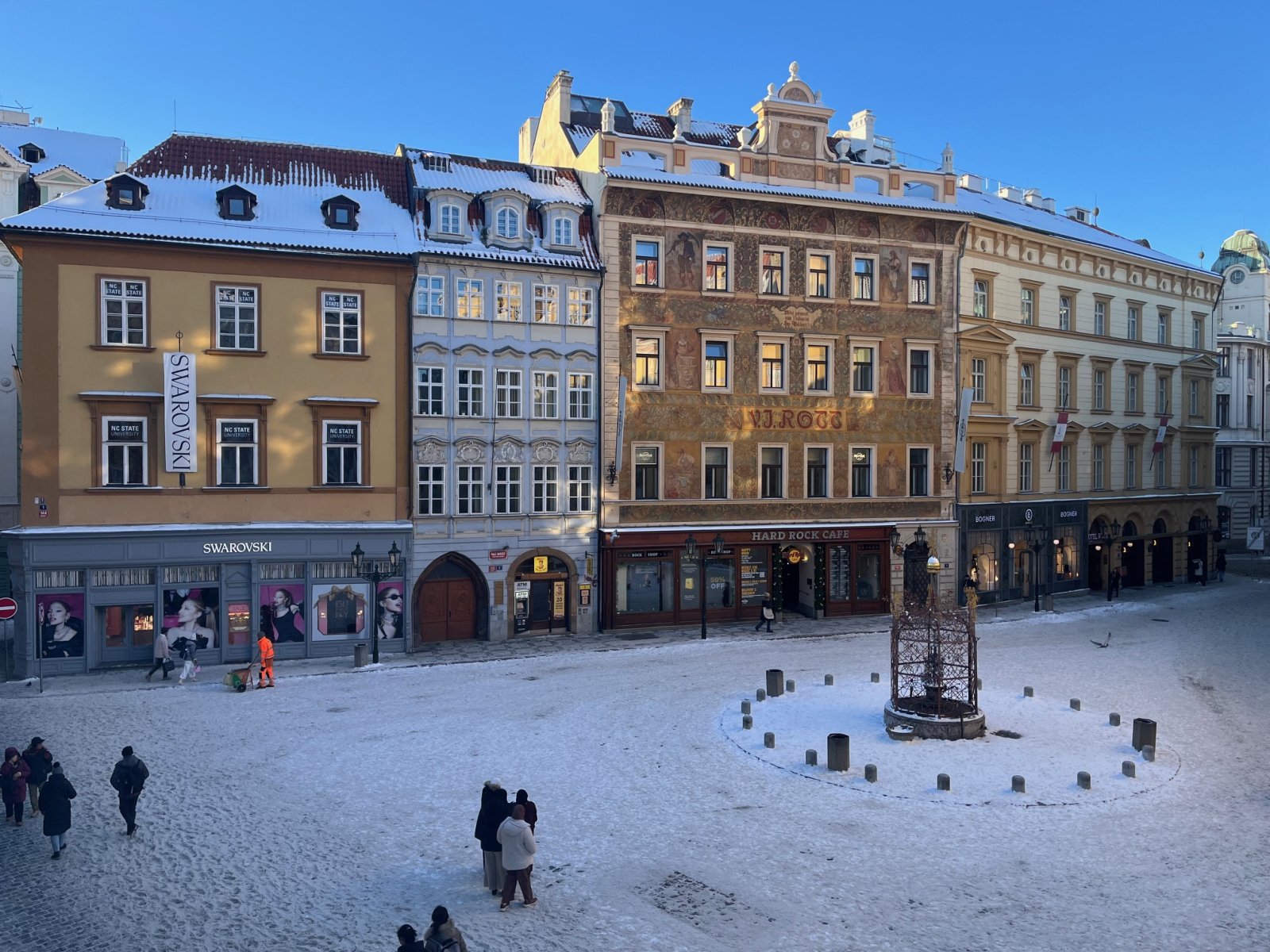 Male namesti, or small square, a 5 minutes' walk from the apartment.