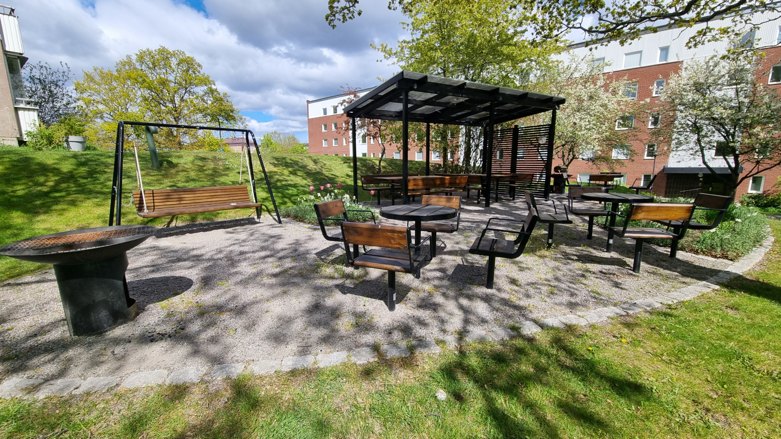 Espace barbecue dans notre cour arrière