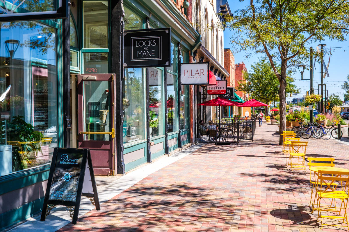 Old Town, Fort Collins (Walt Disney’s inspiration for Main Street in Disney) - 20 minutes away
