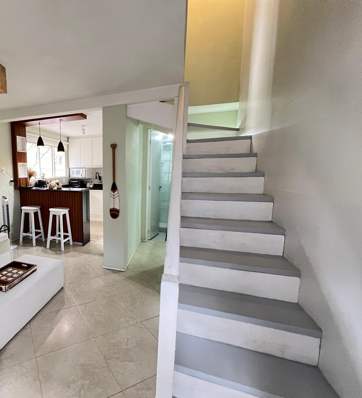 Escadas que levam aos quartos