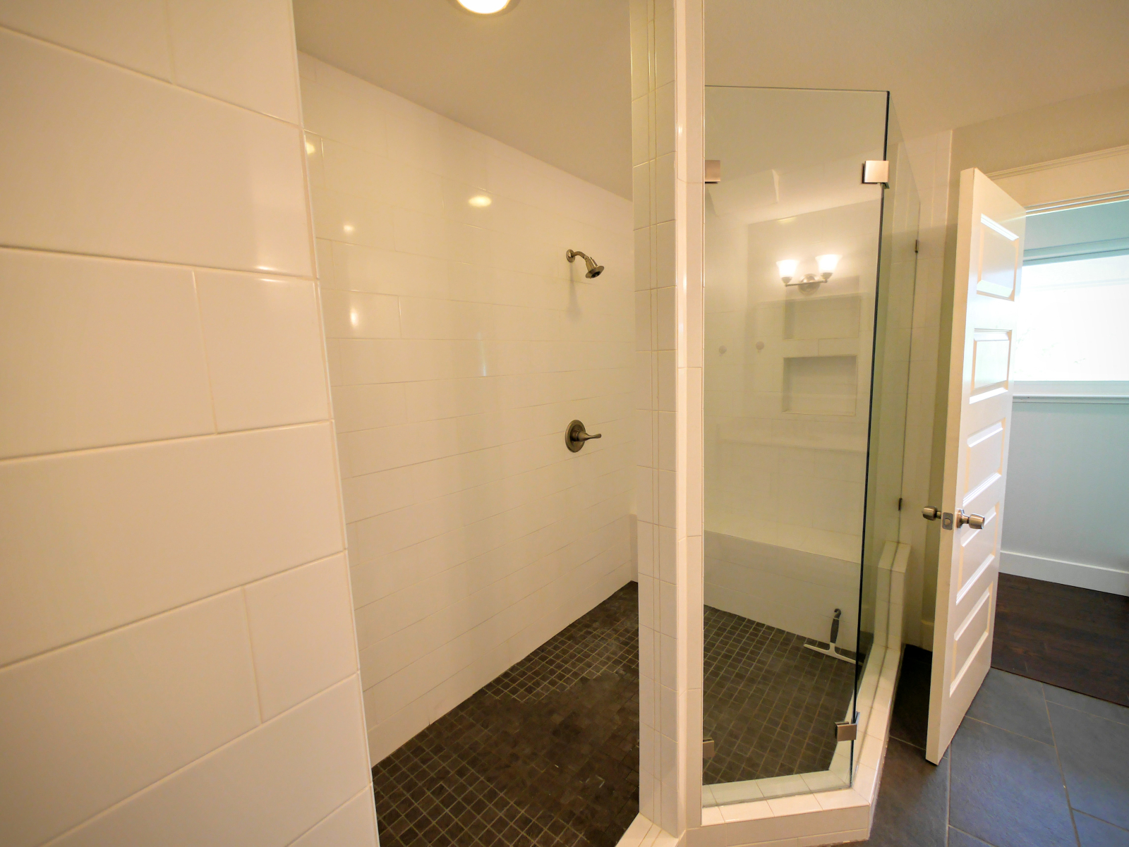 Upstairs bathroom, XL walk in shower