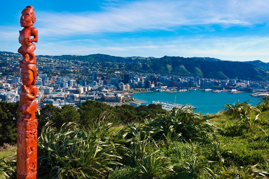 Ga naar het uitkijkpunt van Mt Victoria voor panorama's over de stad.
