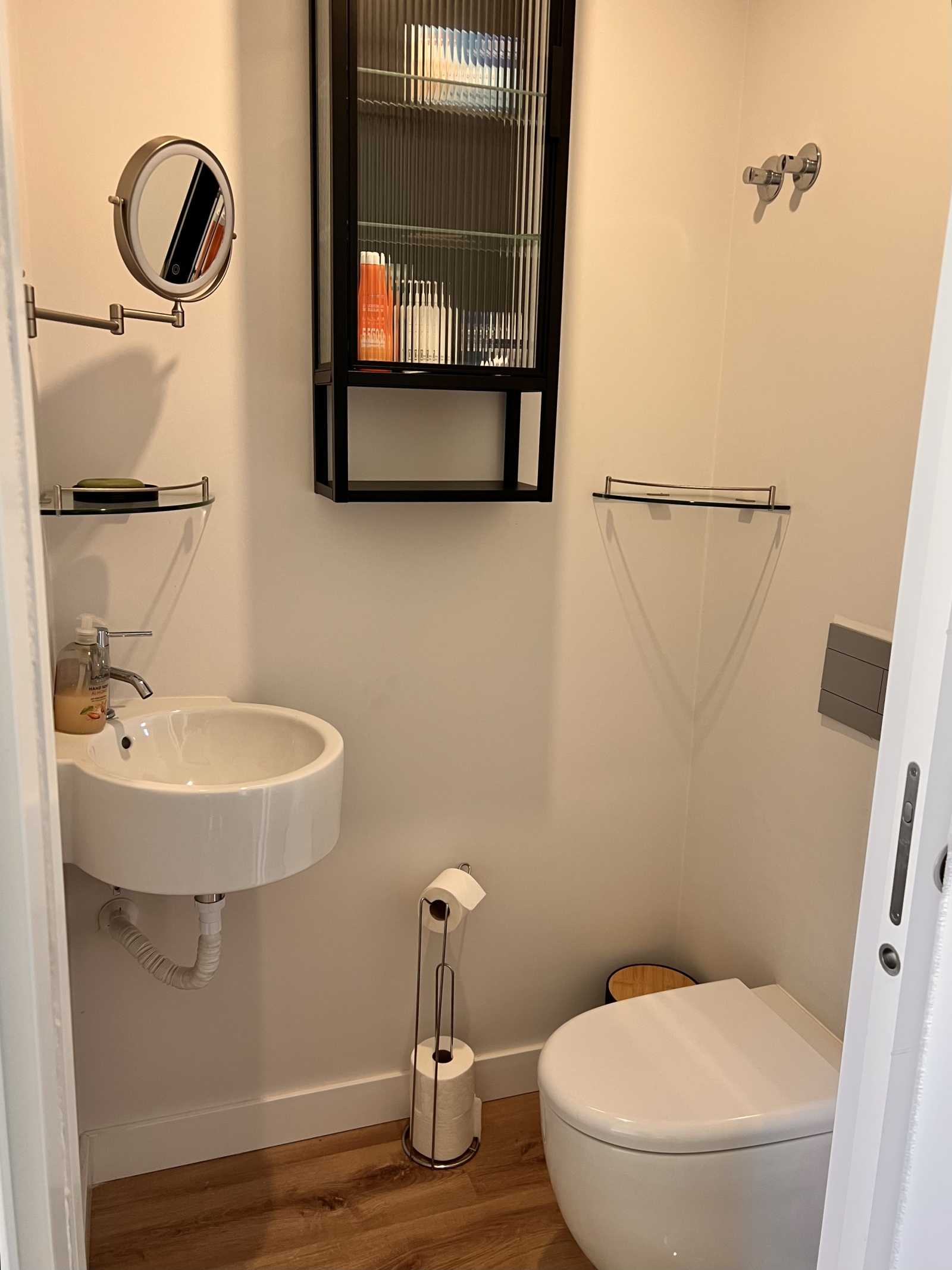 Half bathroom off of living/dining room
