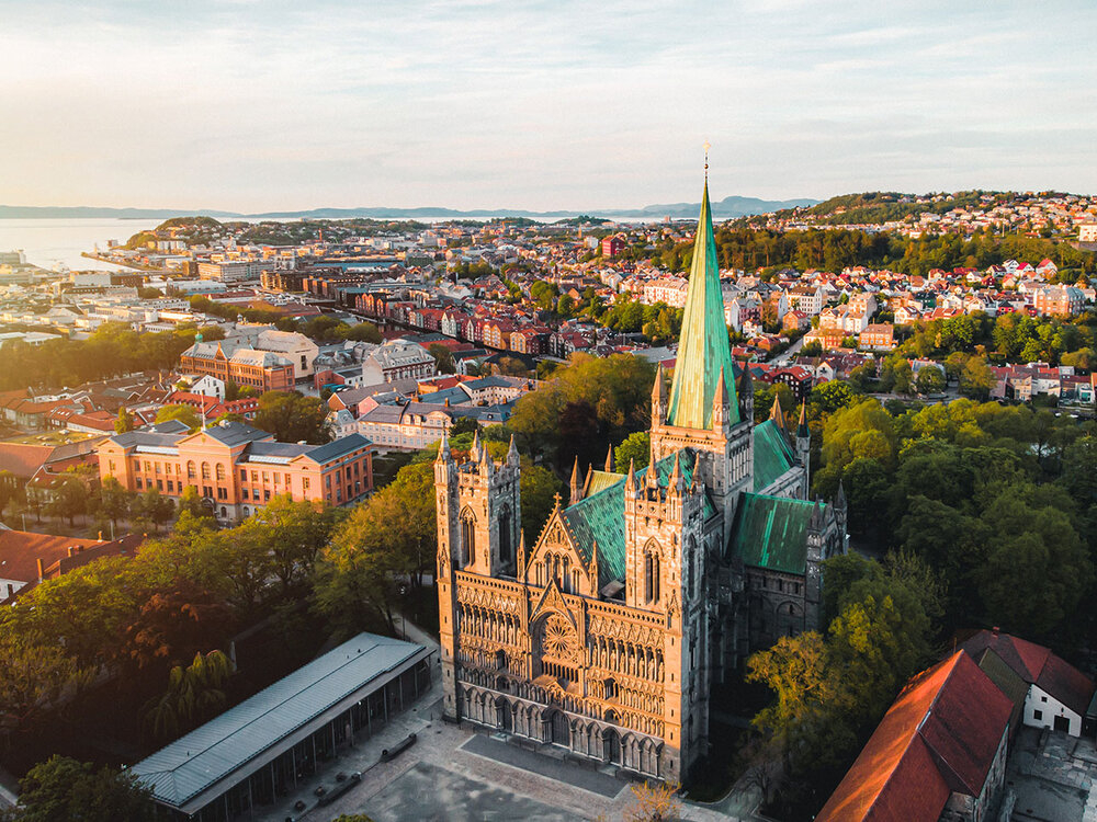 Nidarosdomen, the northenmost gothic cathedral in the world, is just a 20-30 minute walk away.