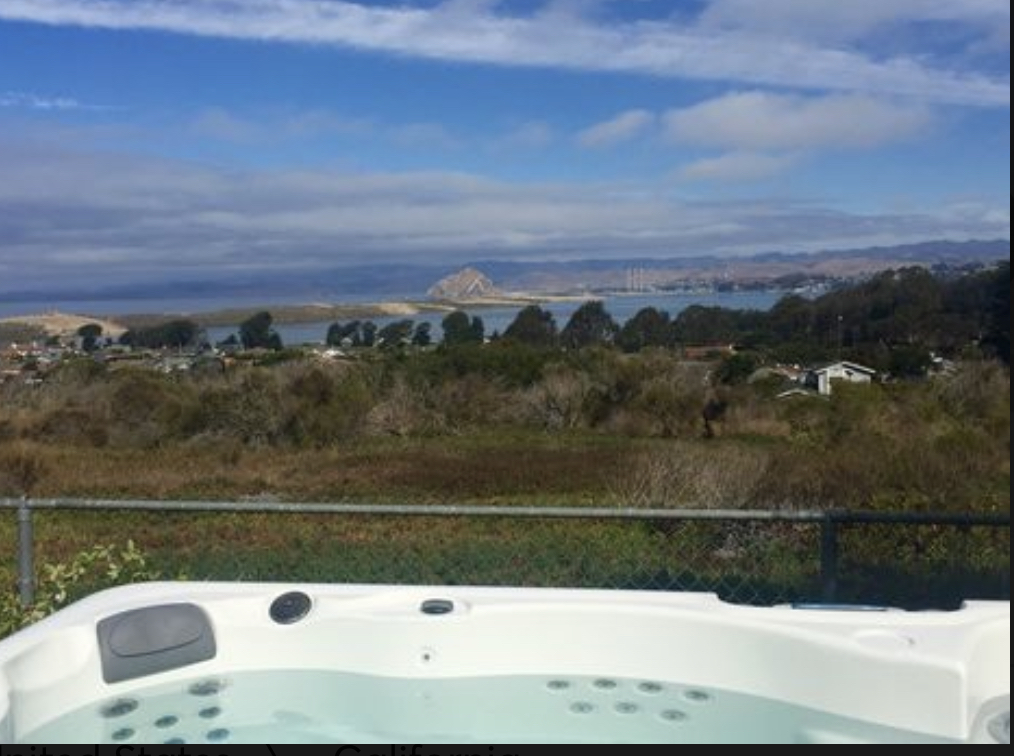 View from our hot tub in the back yard