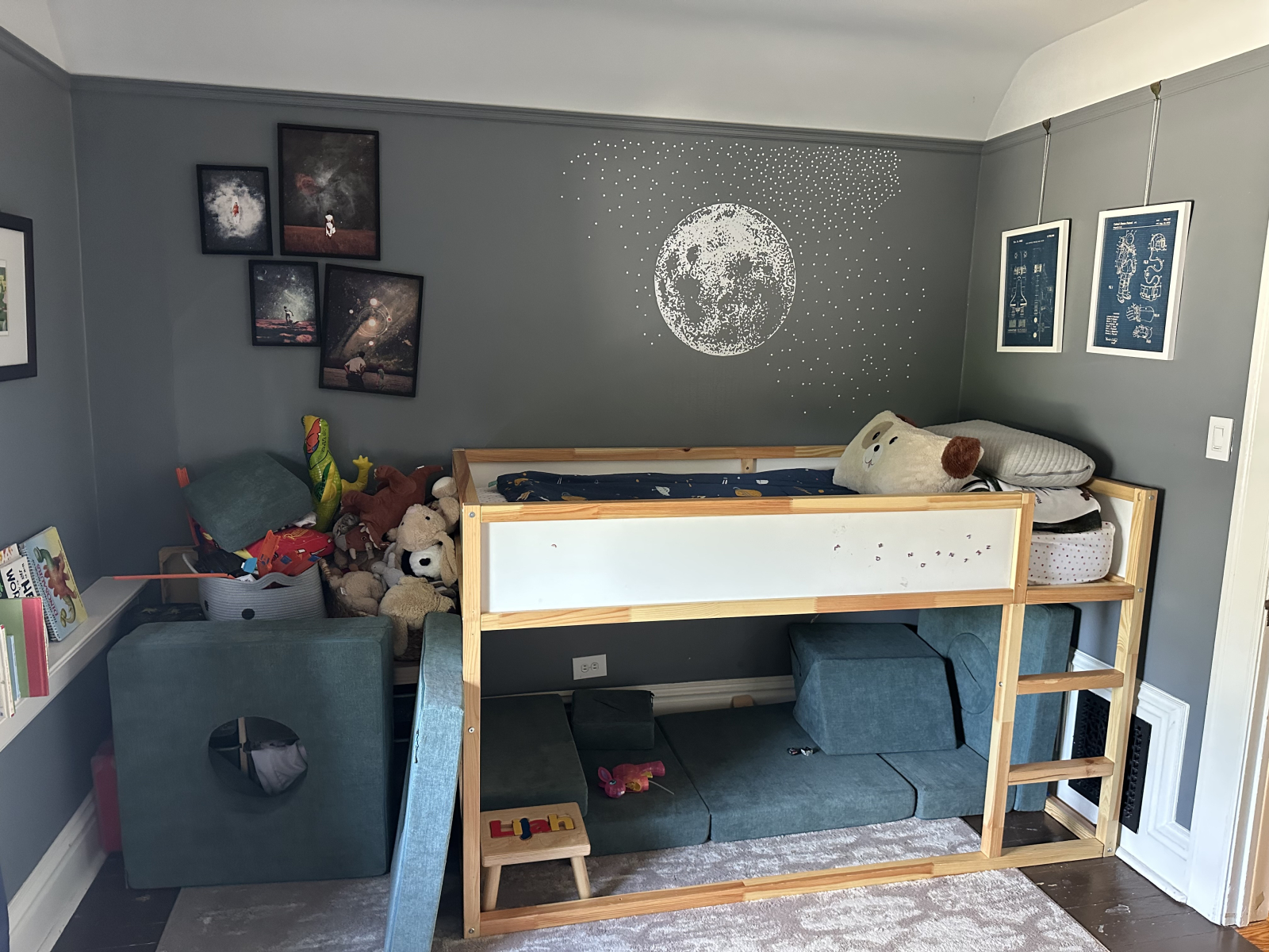 We have another mattress for the bottom; also the room is quite large, and we have an air mattress t ...