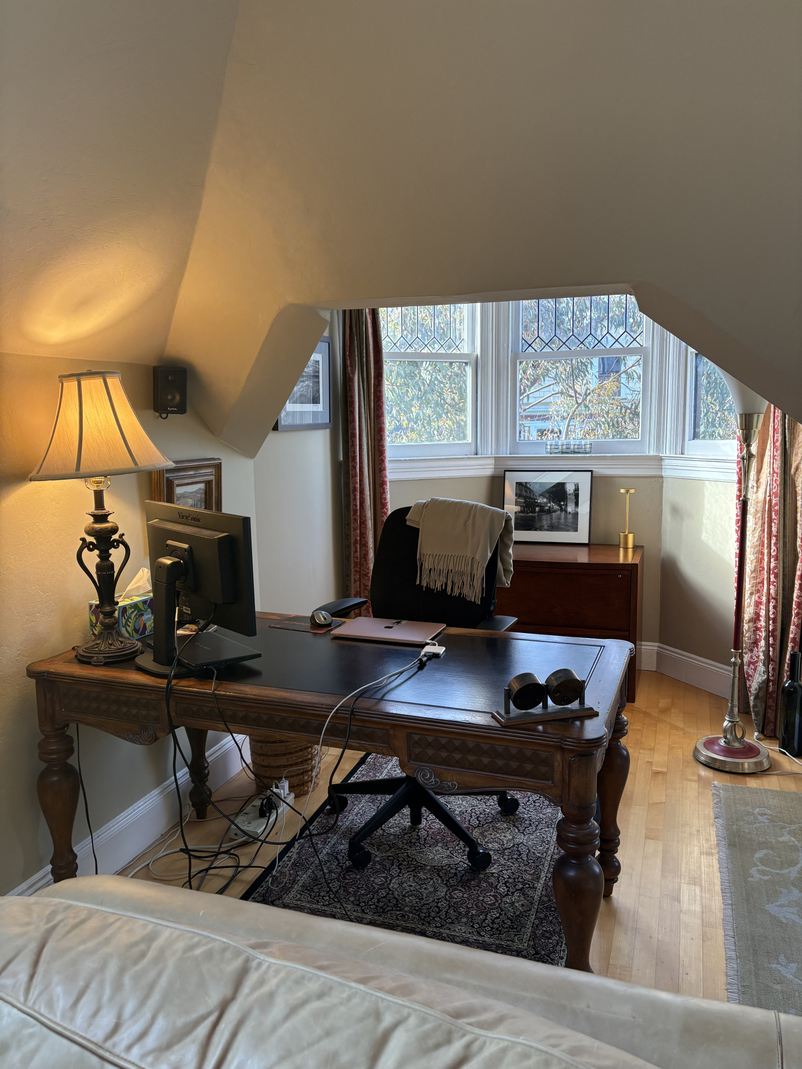 My "Office" area in the turret of the living room.