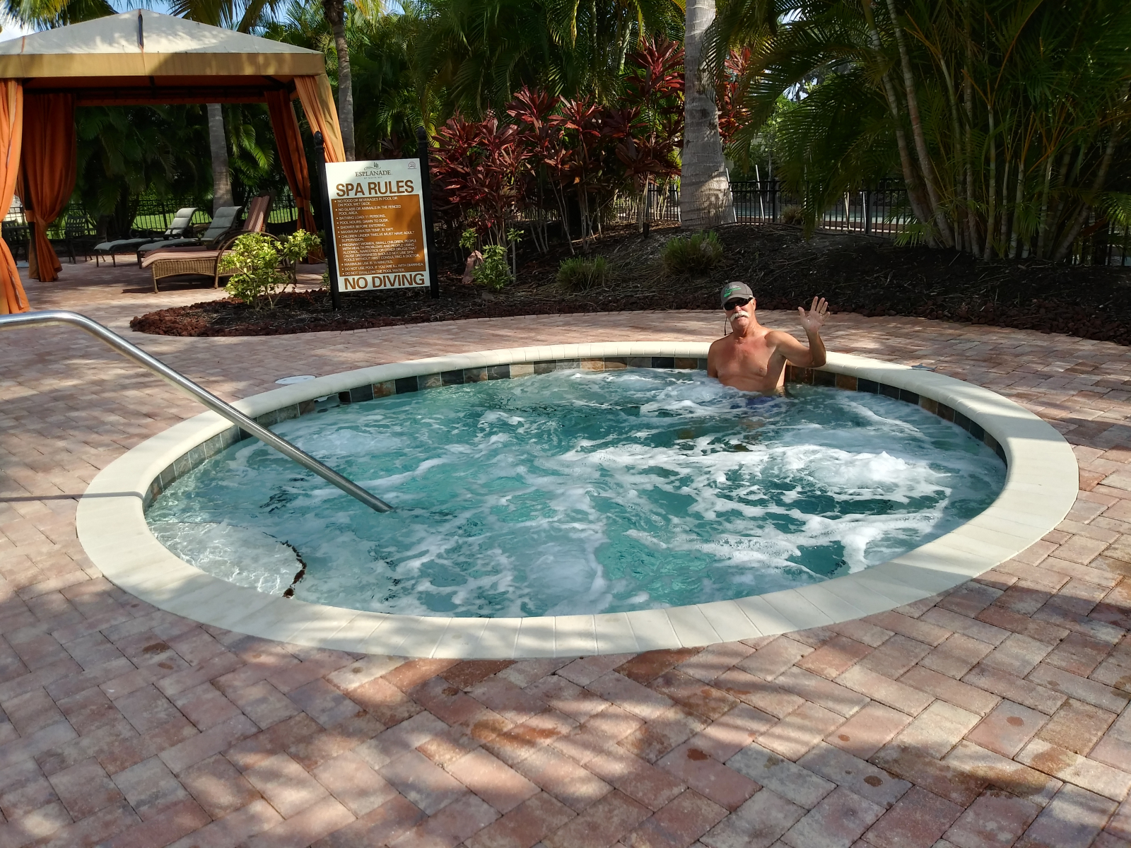 Jay in the hot tub