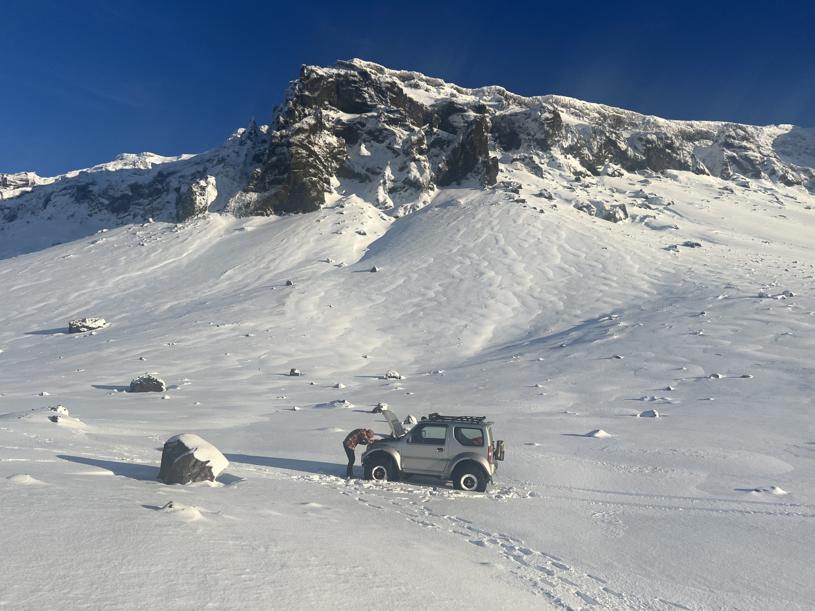 Su un ghiacciaio a soli 75 minuti da casa mia.