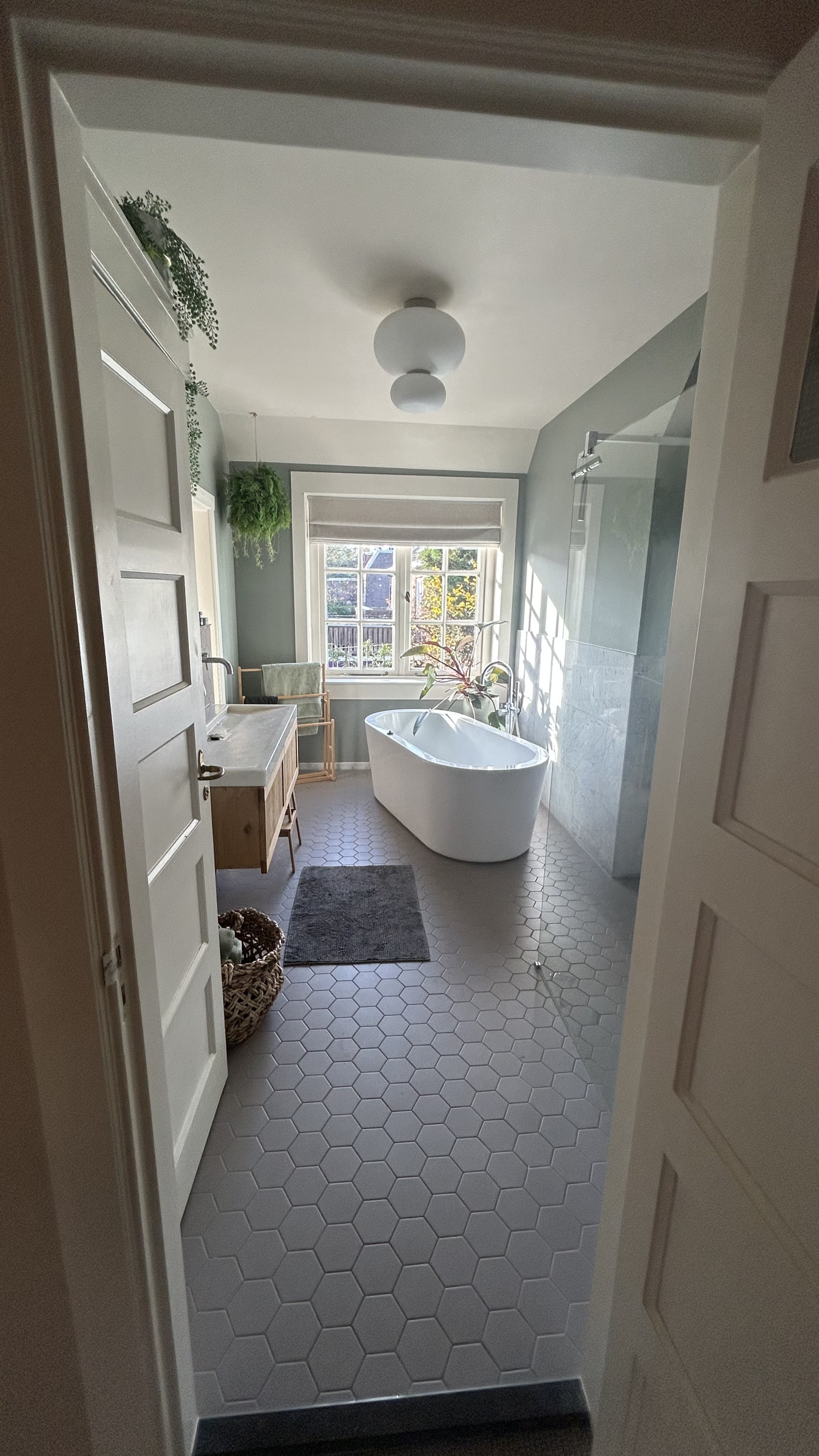 1st floor ; Bathroom 1 with bath and walk-in shower