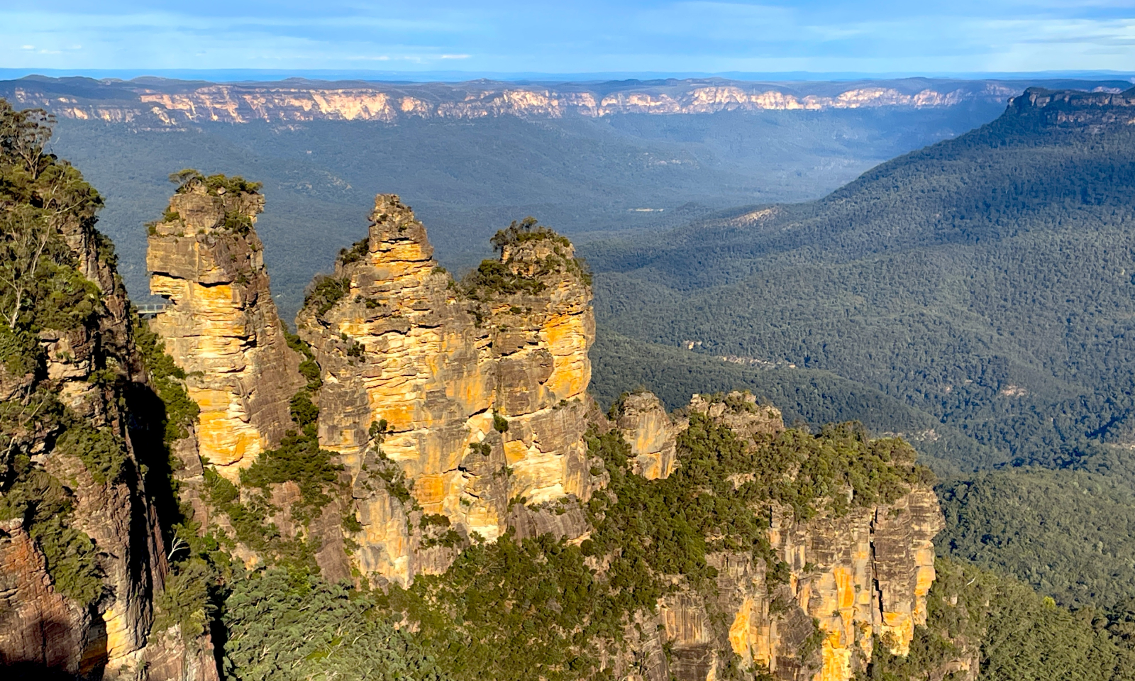 "Le Tre Sorelle" e la vasta Megalong Valley
