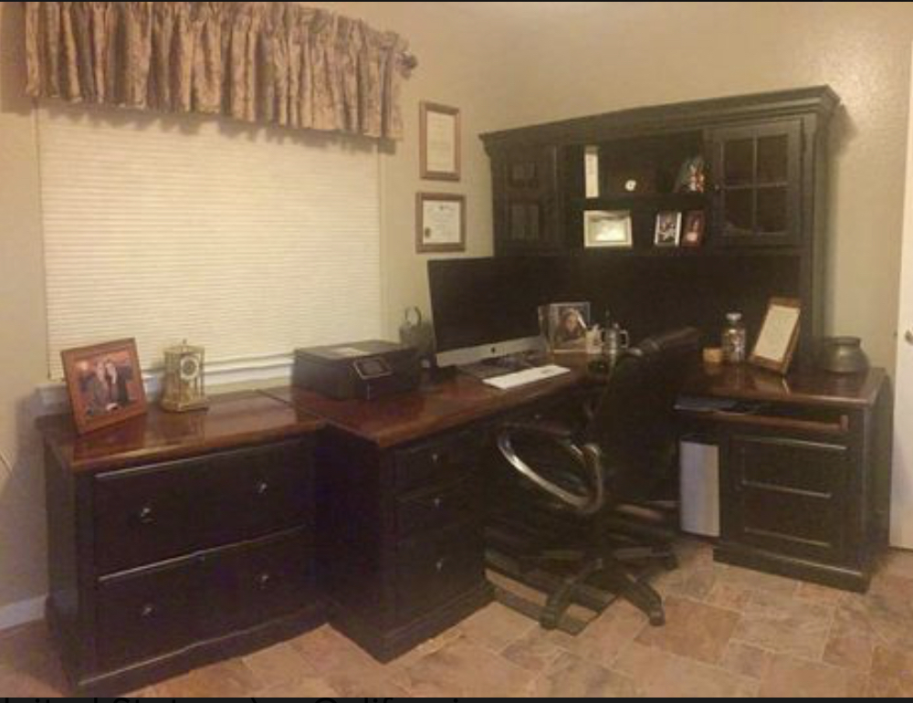 Downstairs office and laundry room opposite it. We have strong wifi, and a computer & printer you wi ...