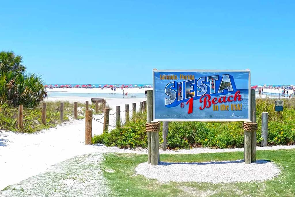 Just 3 miles away...pure white sand that never gets hot. Restaurant, beach needs store, rest rooms