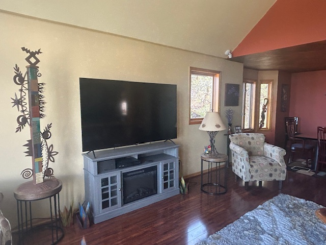 65" TV in living room with Xfinity cable, Netflix, Prime, Apple and Roku