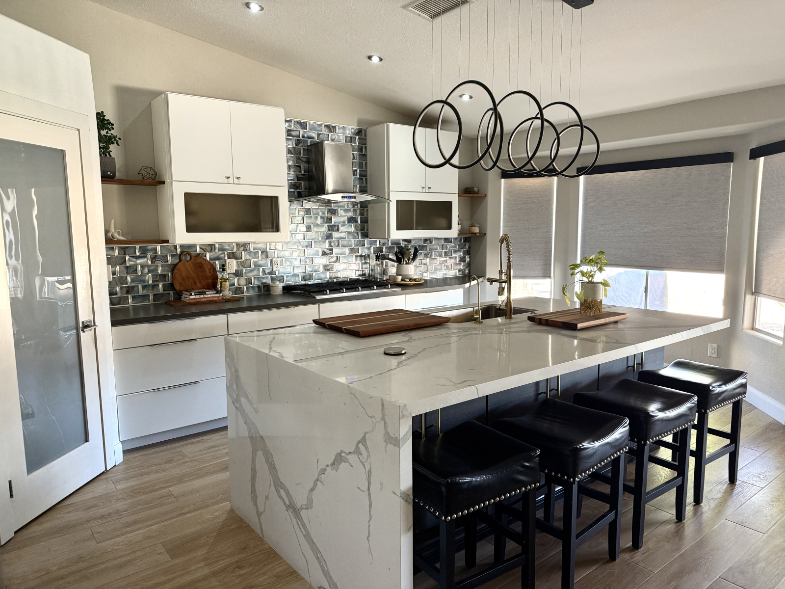 Kitchen with upgraded appliances: silent dishwasher, microwave with convection oven, standard oven a ...