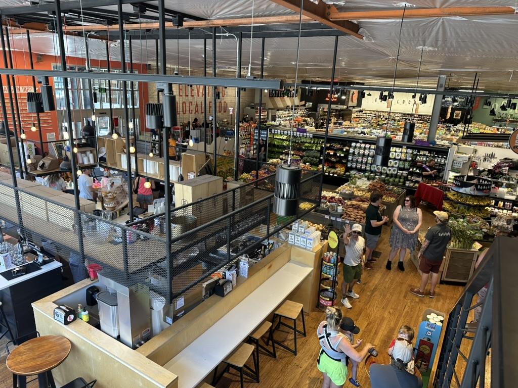 There's an independent grocery store 1 block away that has a bar, live music on the weekends, as wel ...