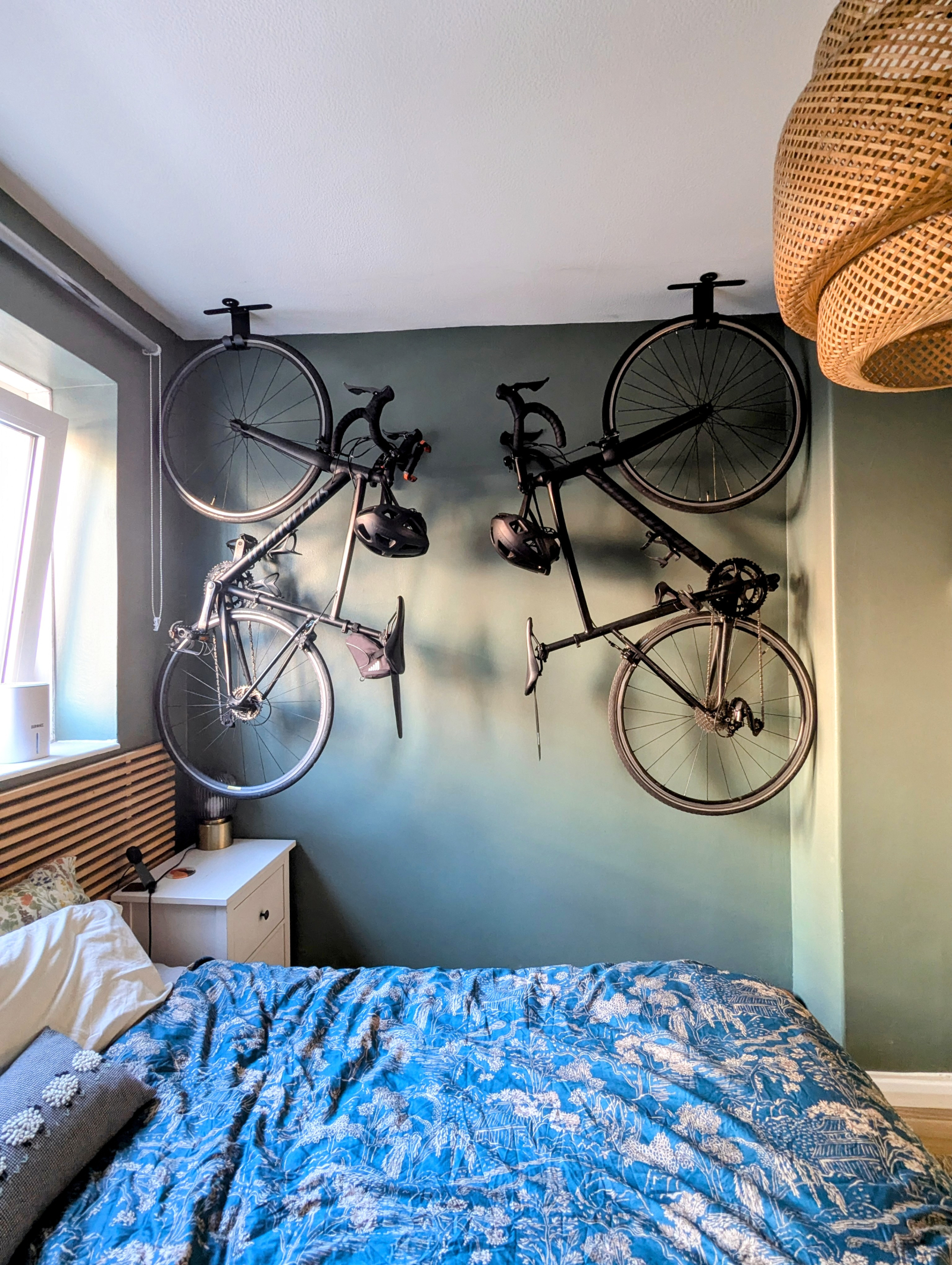 We're both keen cyclists, and as we live in a one bed flat we had to come up with a creative way to ...