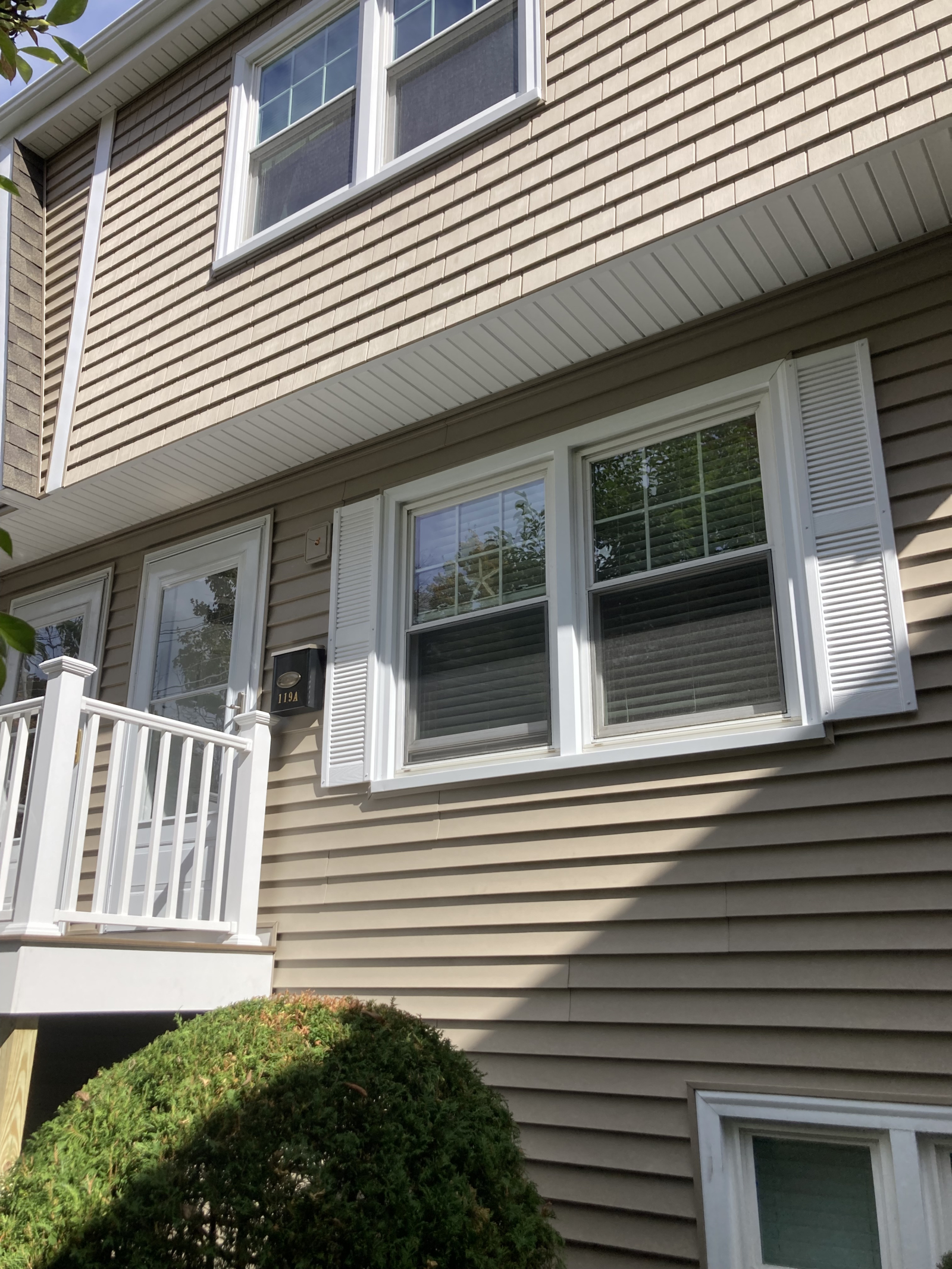 Vista del frente de la casa