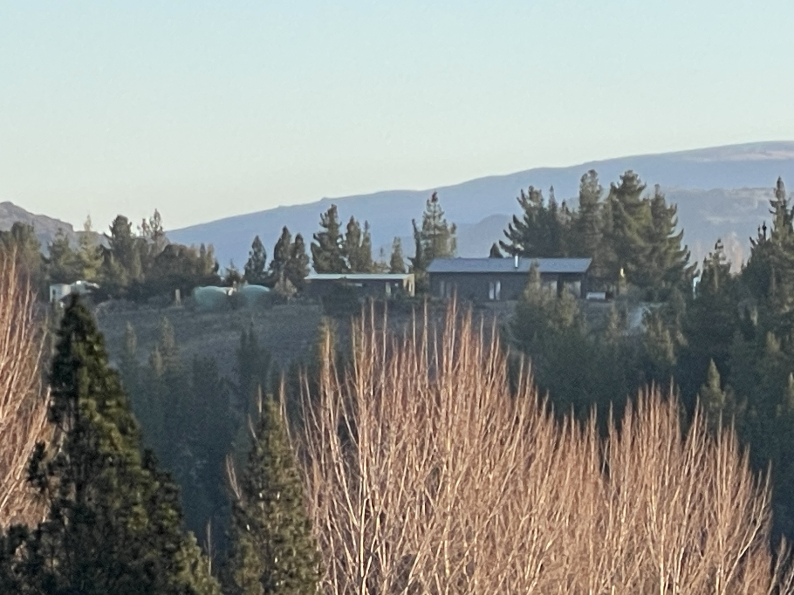Ein Fernblick auf unser Zuhause von der Pferdekoppel unserer Nachbarn.