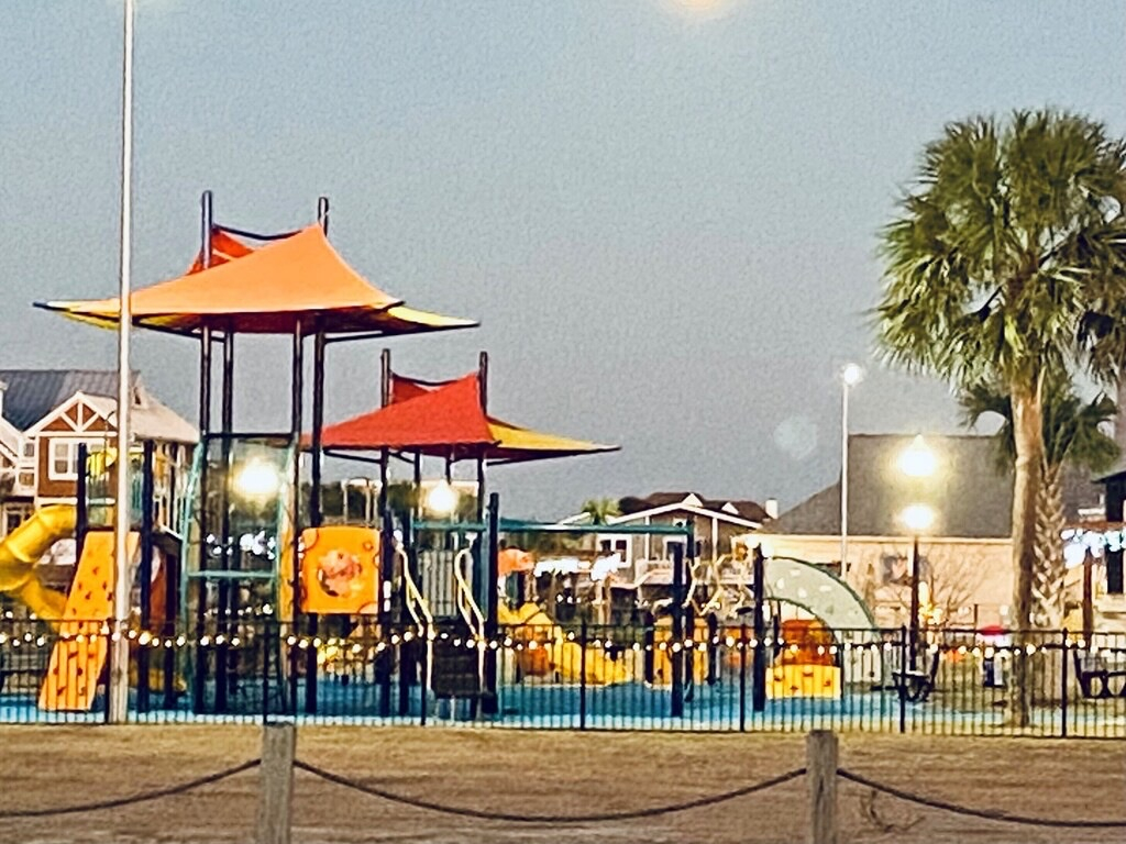 Great playground in the center of the island.