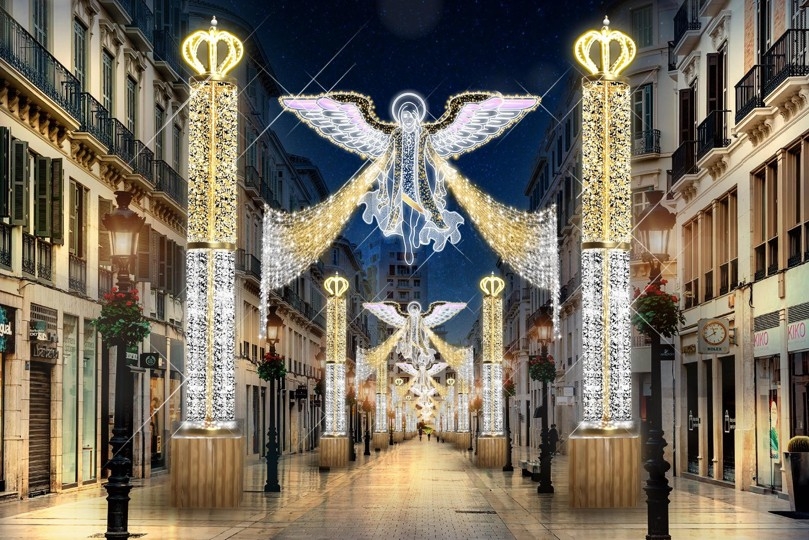 Christmas lights in Malaga