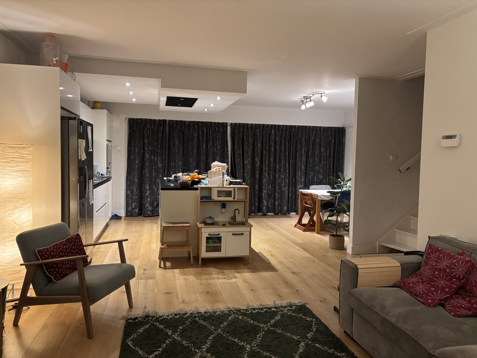 View of kitchen/dining from living room