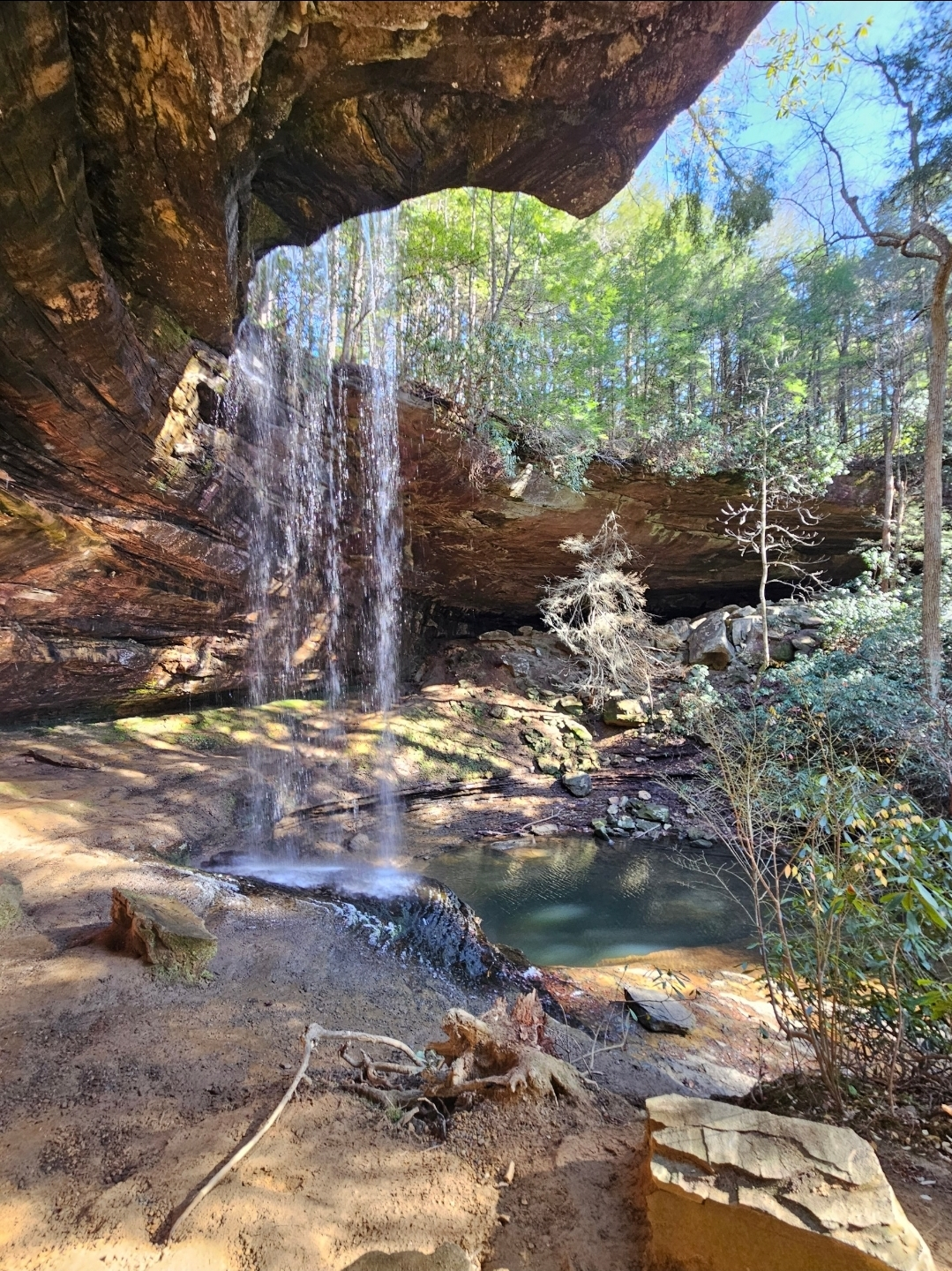 Une randonnée hivernale que nous avons faite appelée Northrup Falls.