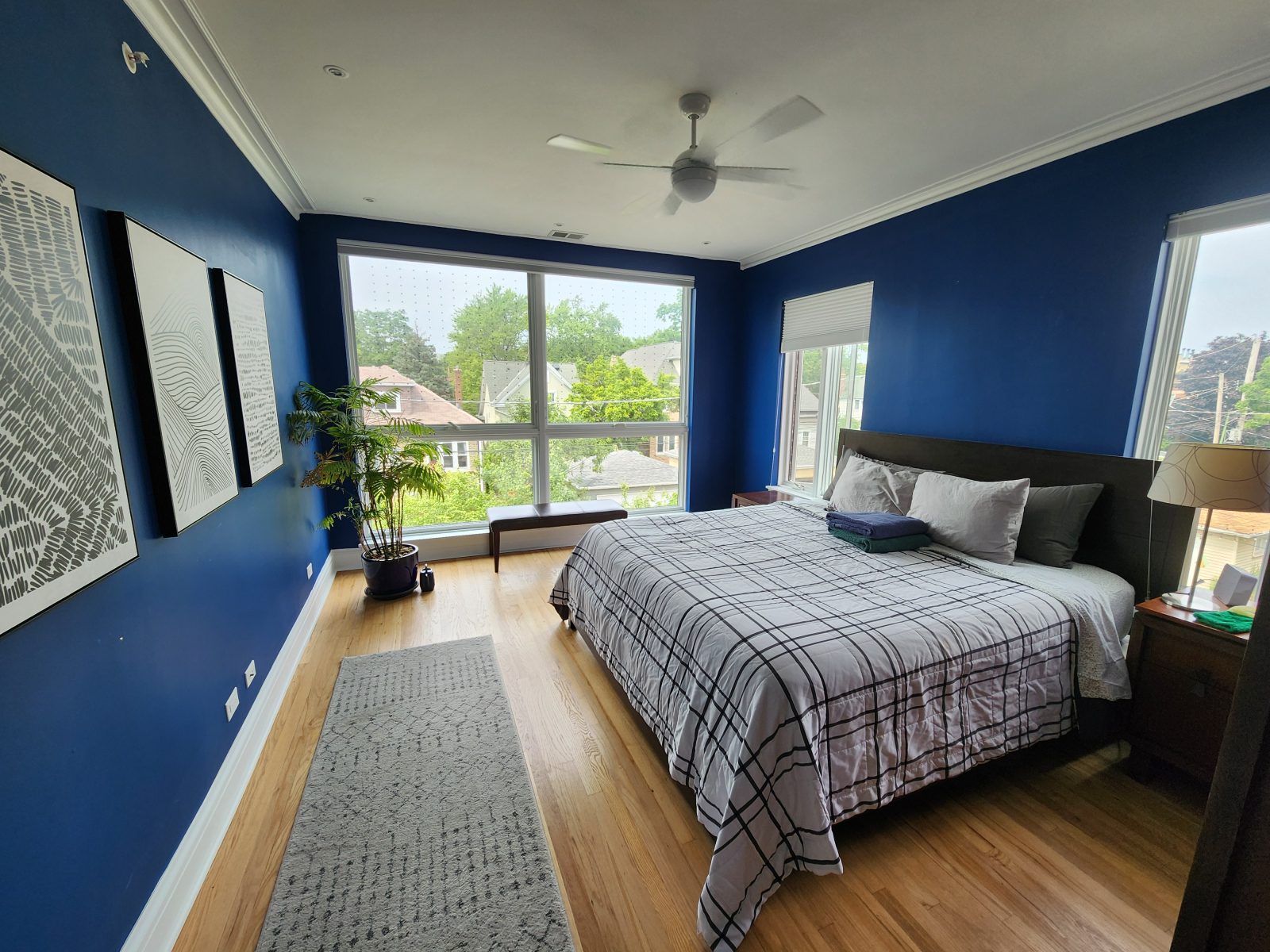 Primary bedroom with a king bed