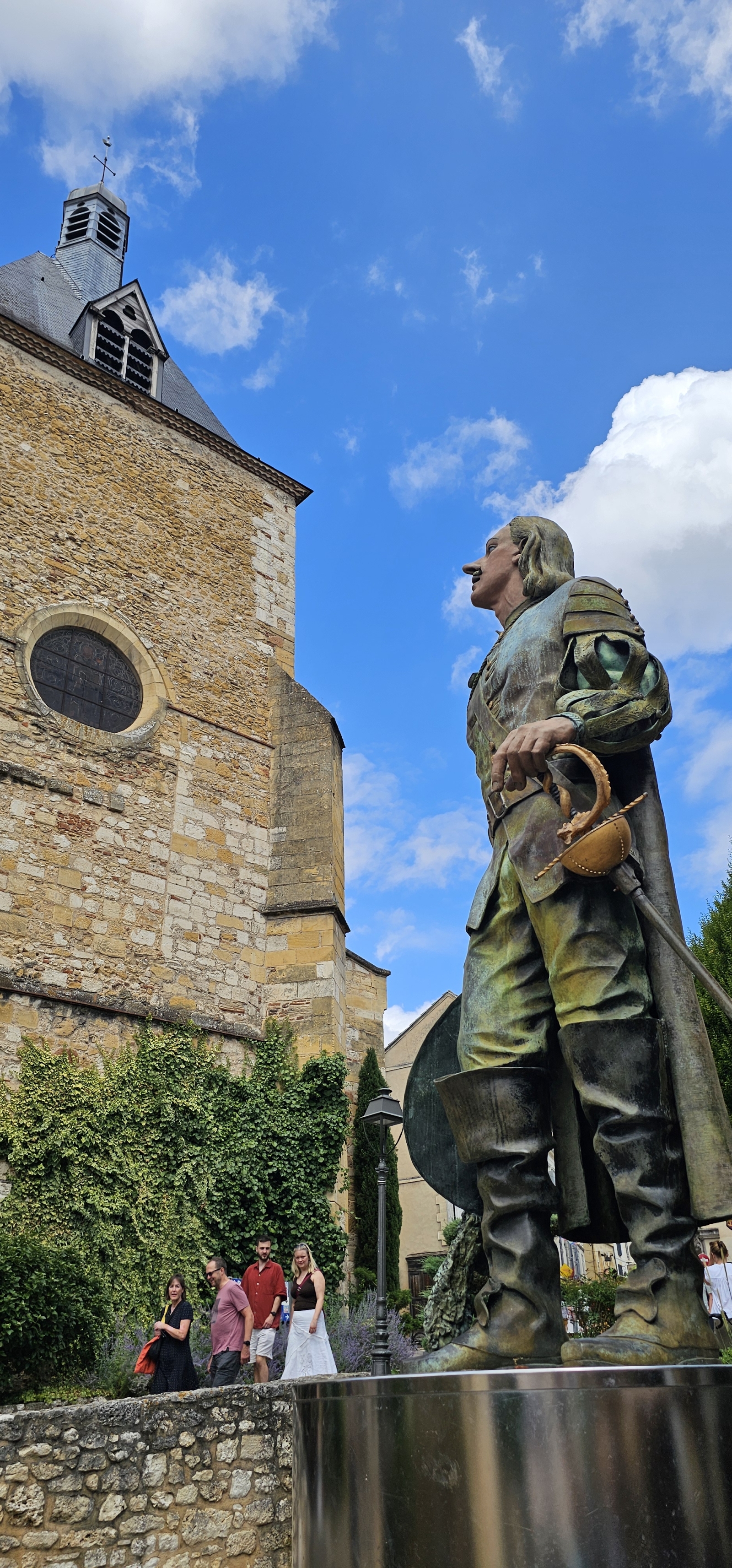 Merely one of the statues of Cyrano (as in Cyrano de Bergerac)