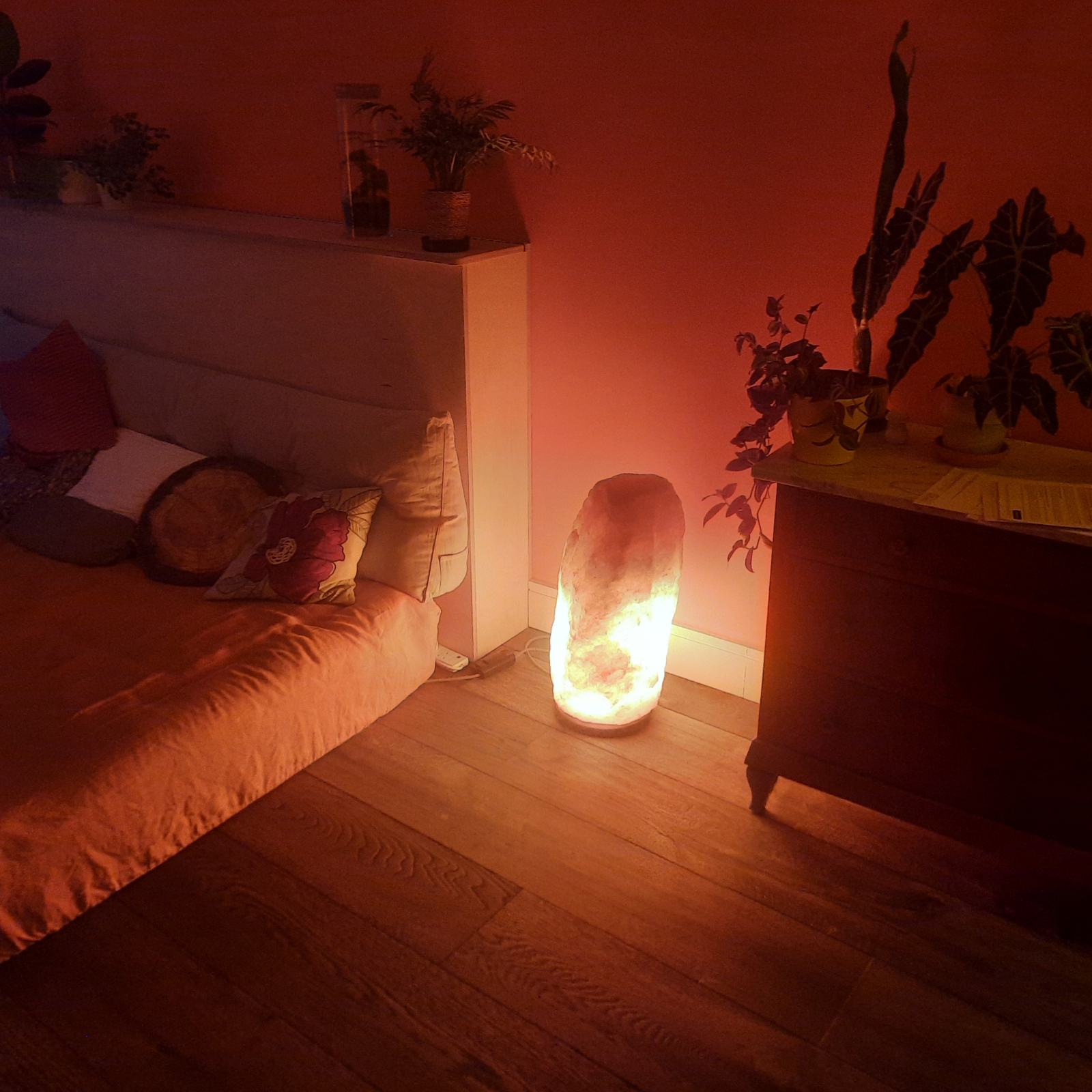 Fogão infravermelho de pedra salina do Himalaia para aquecimento adicional aconchegante (aquecimento ...