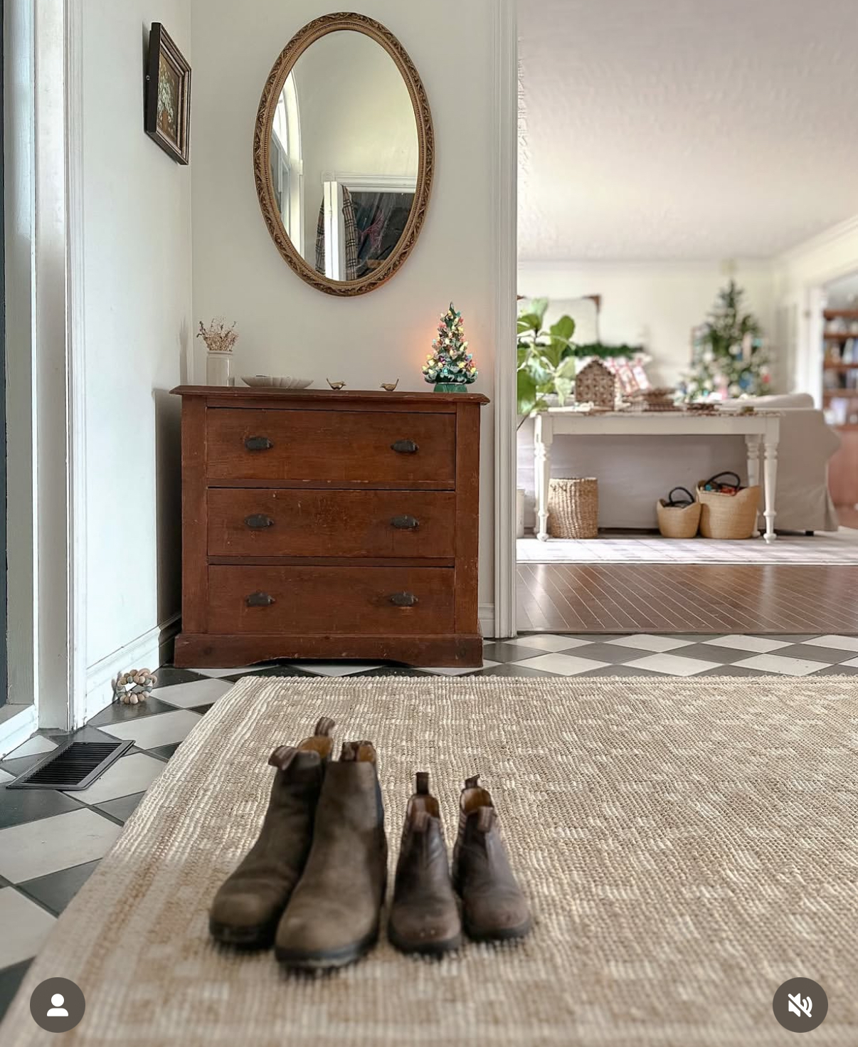 Vordereingang mit Blick in das formelle Wohnzimmer