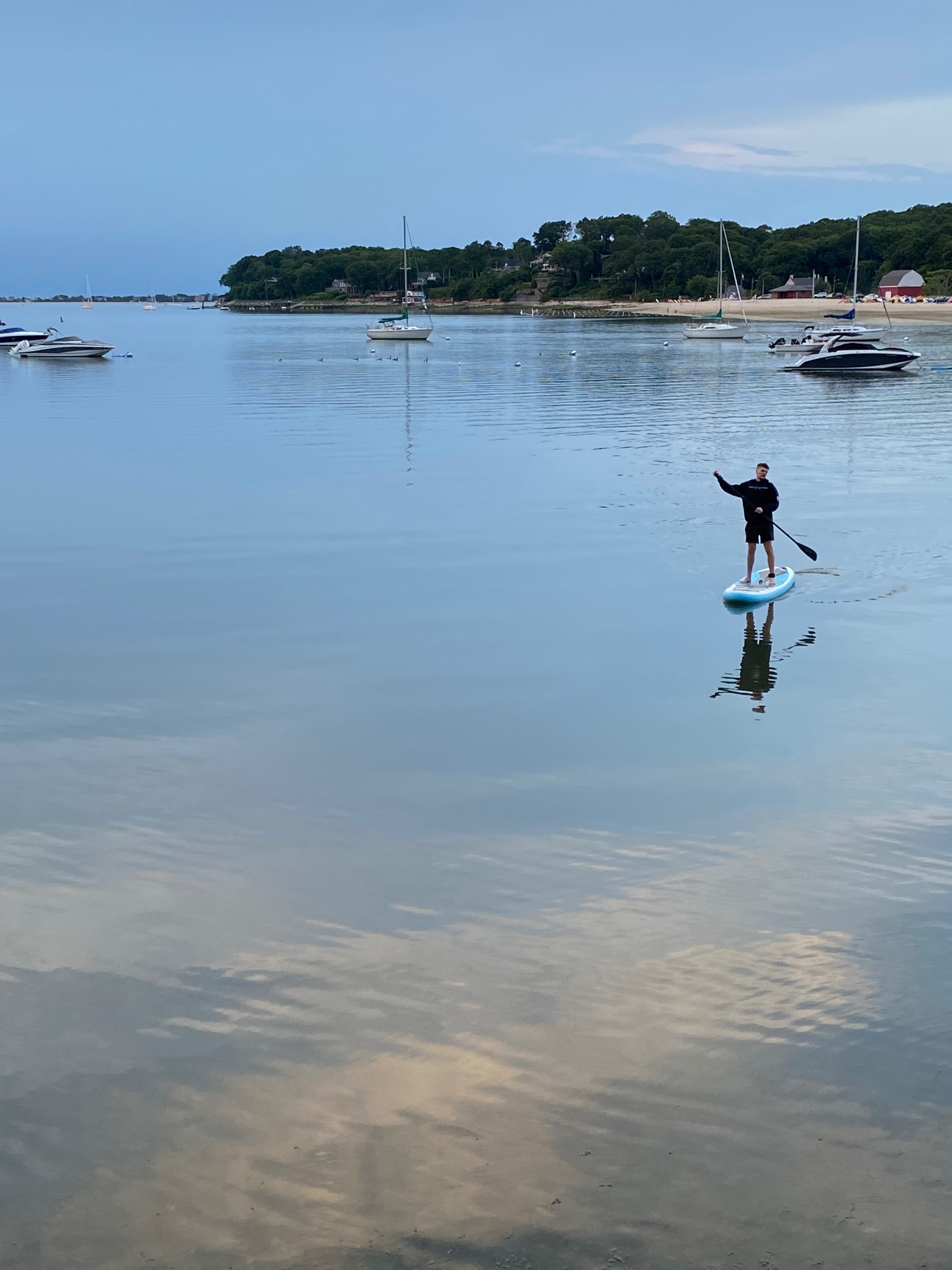 Paddle Boarding en fin de journée