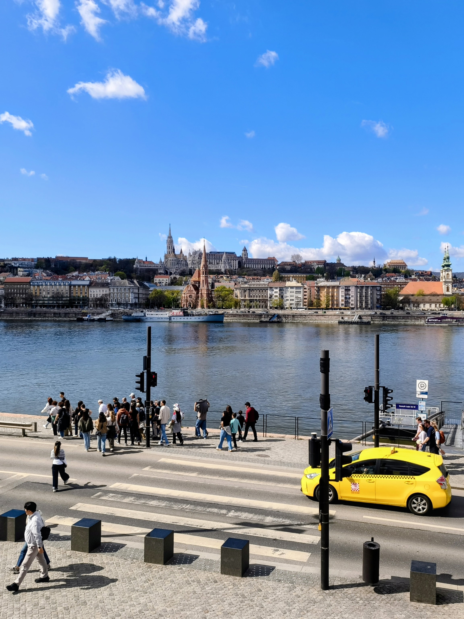 Vue du Danube et du district du château de Buda depuis le Parlement
