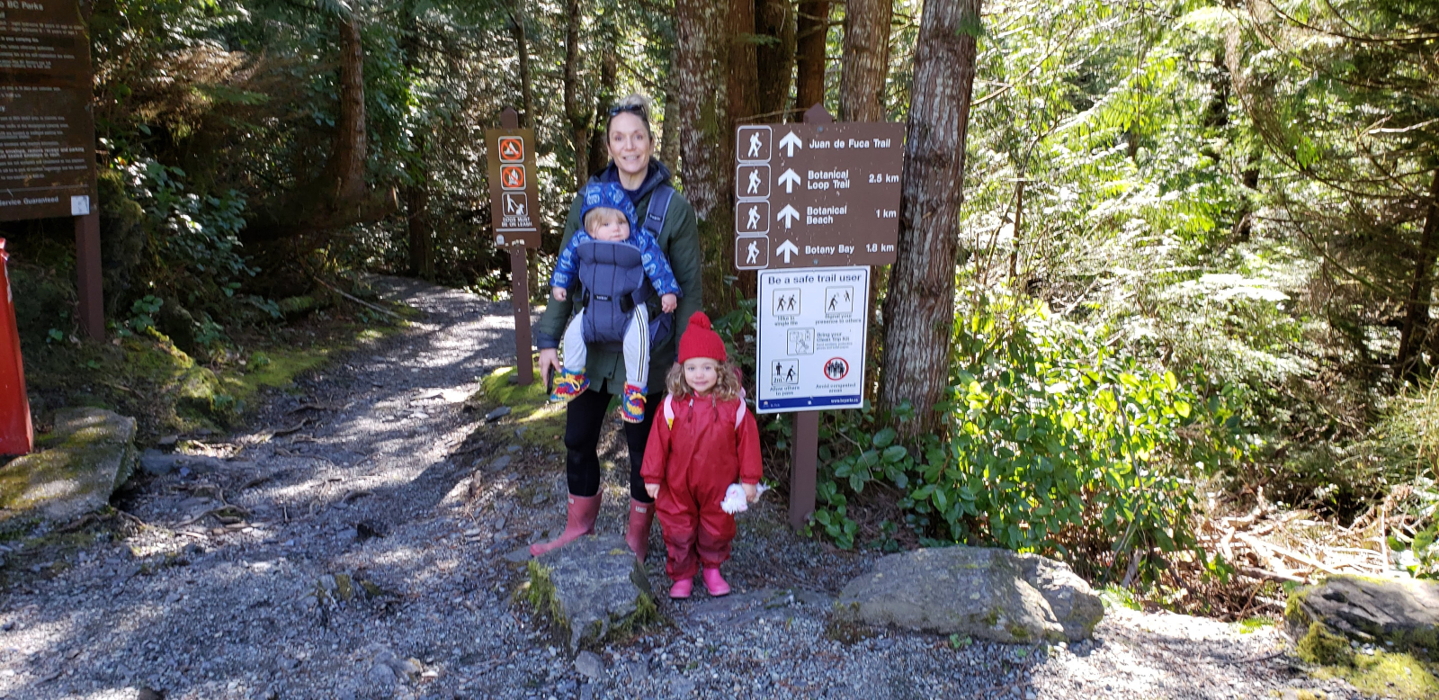 Wandelen op het Juan de Fuca Trail, Botanical Beach gedeelte.