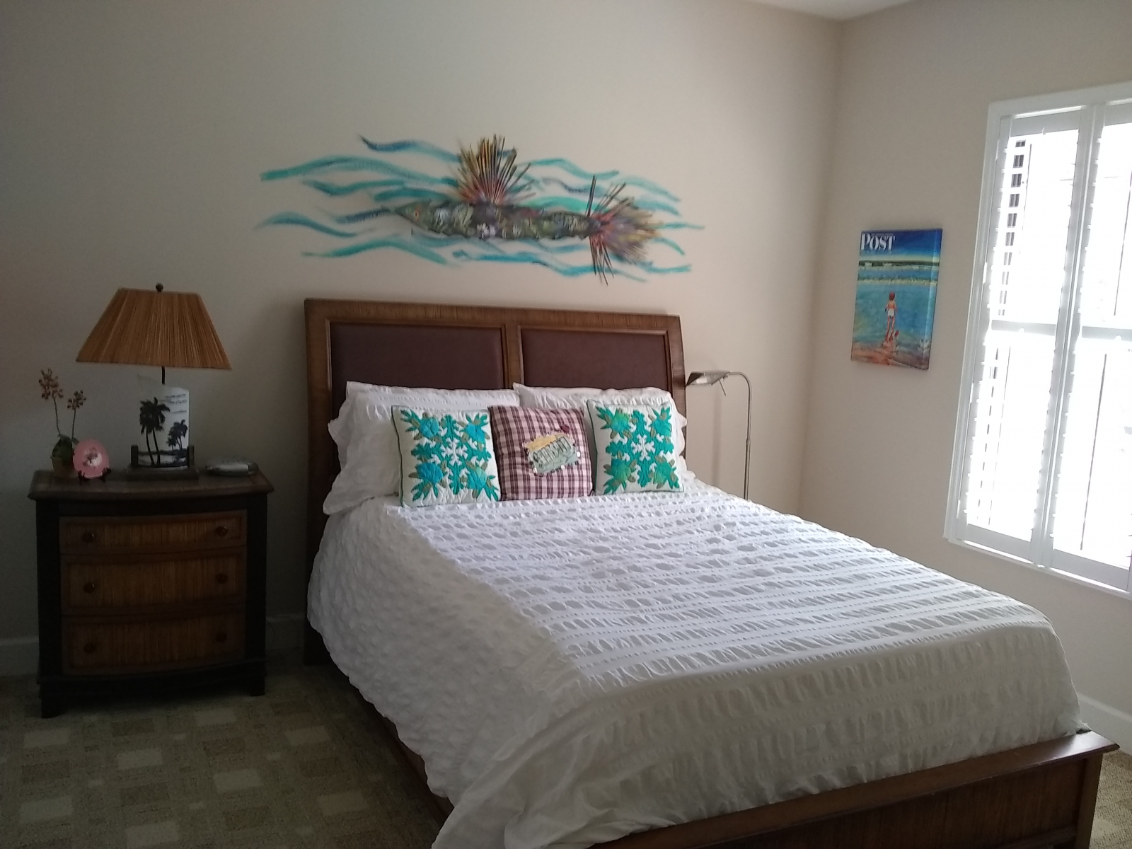 Queen sized bed