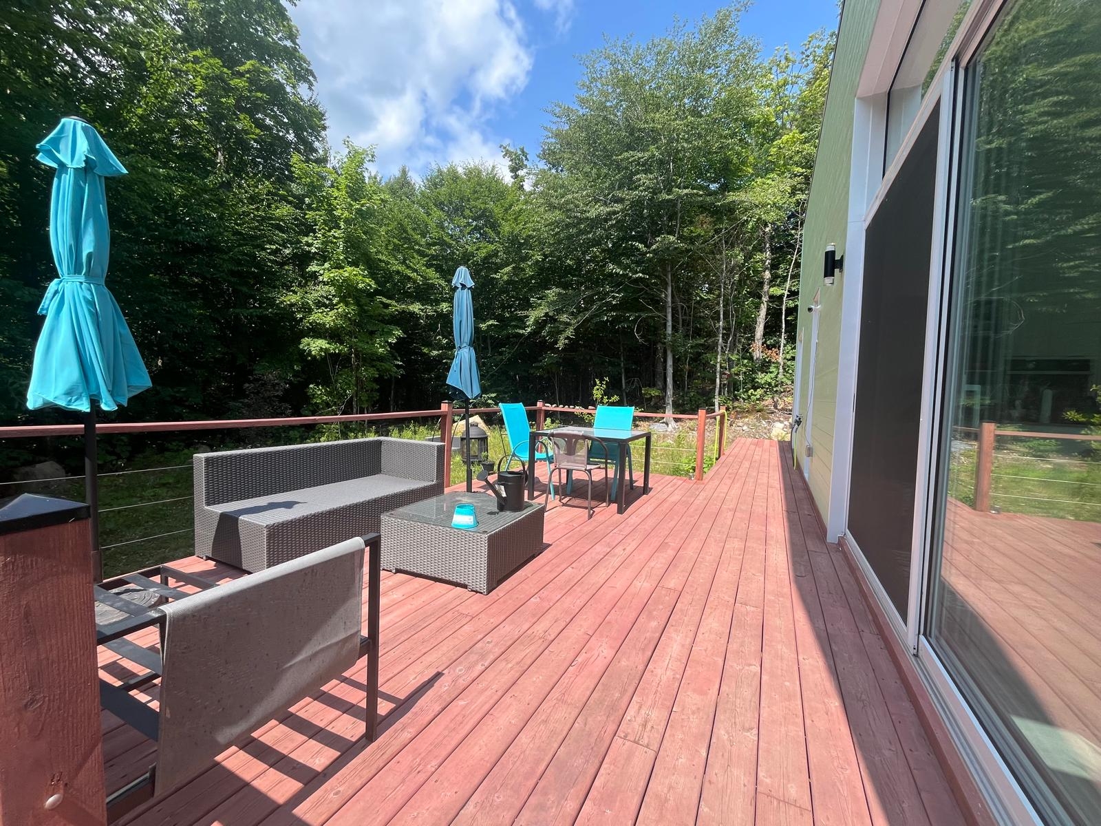 New and luxurious chalet 1 hour from Montreal, with access to the lake and private pontoon, loan of kayaks and paddle boards