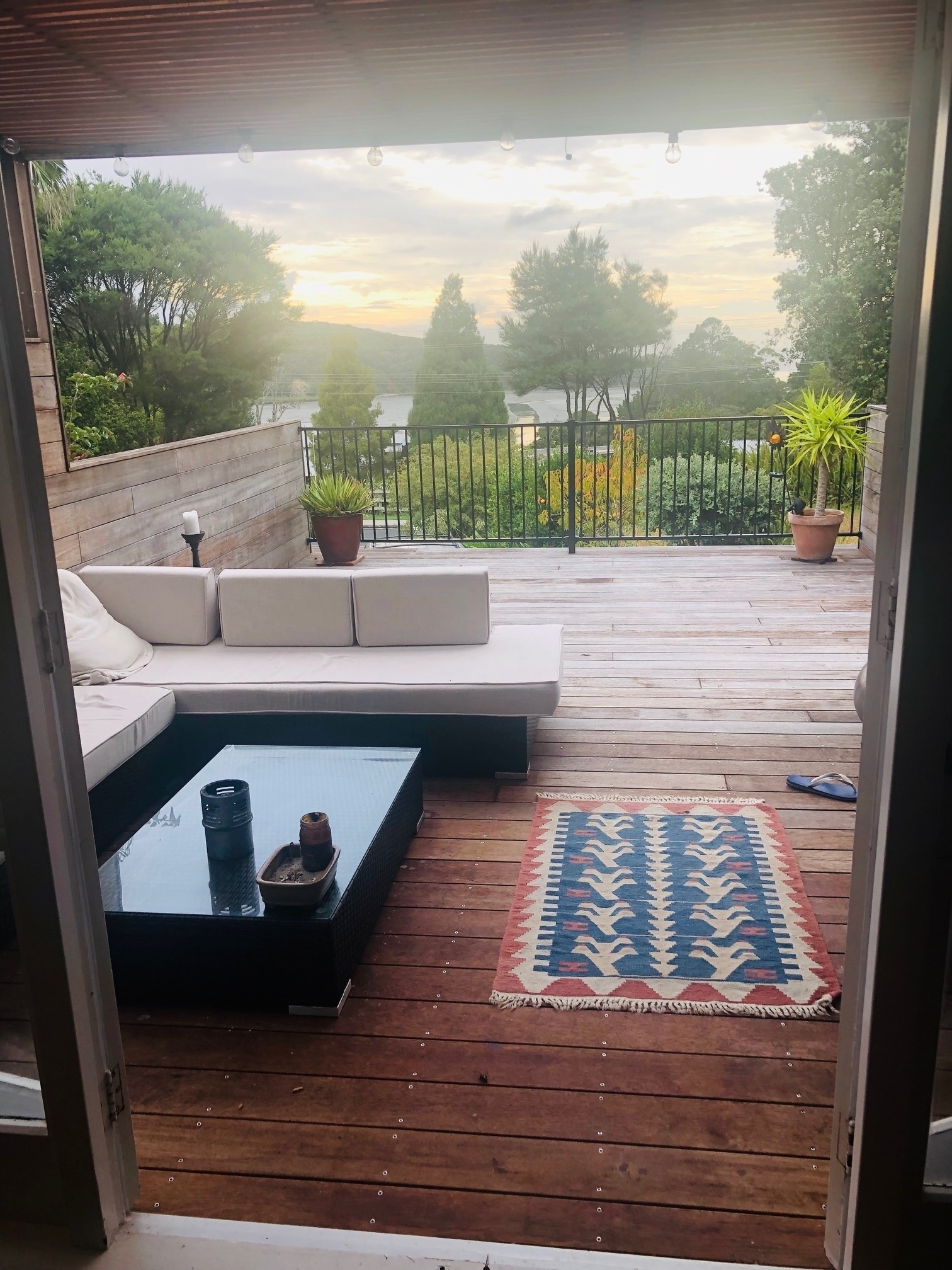 Front-deck veranda with water view