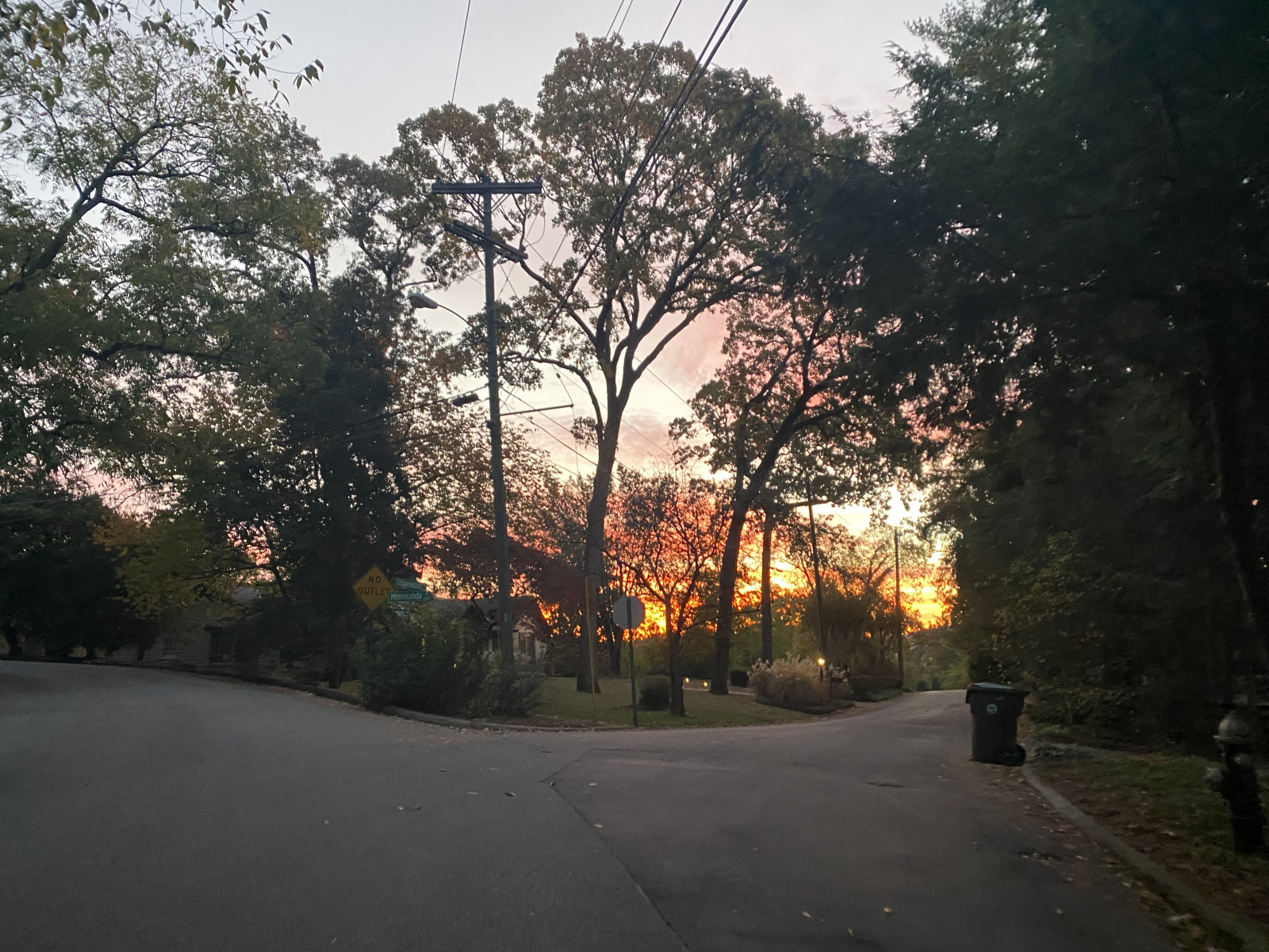 Enjoying a sunset on my walk