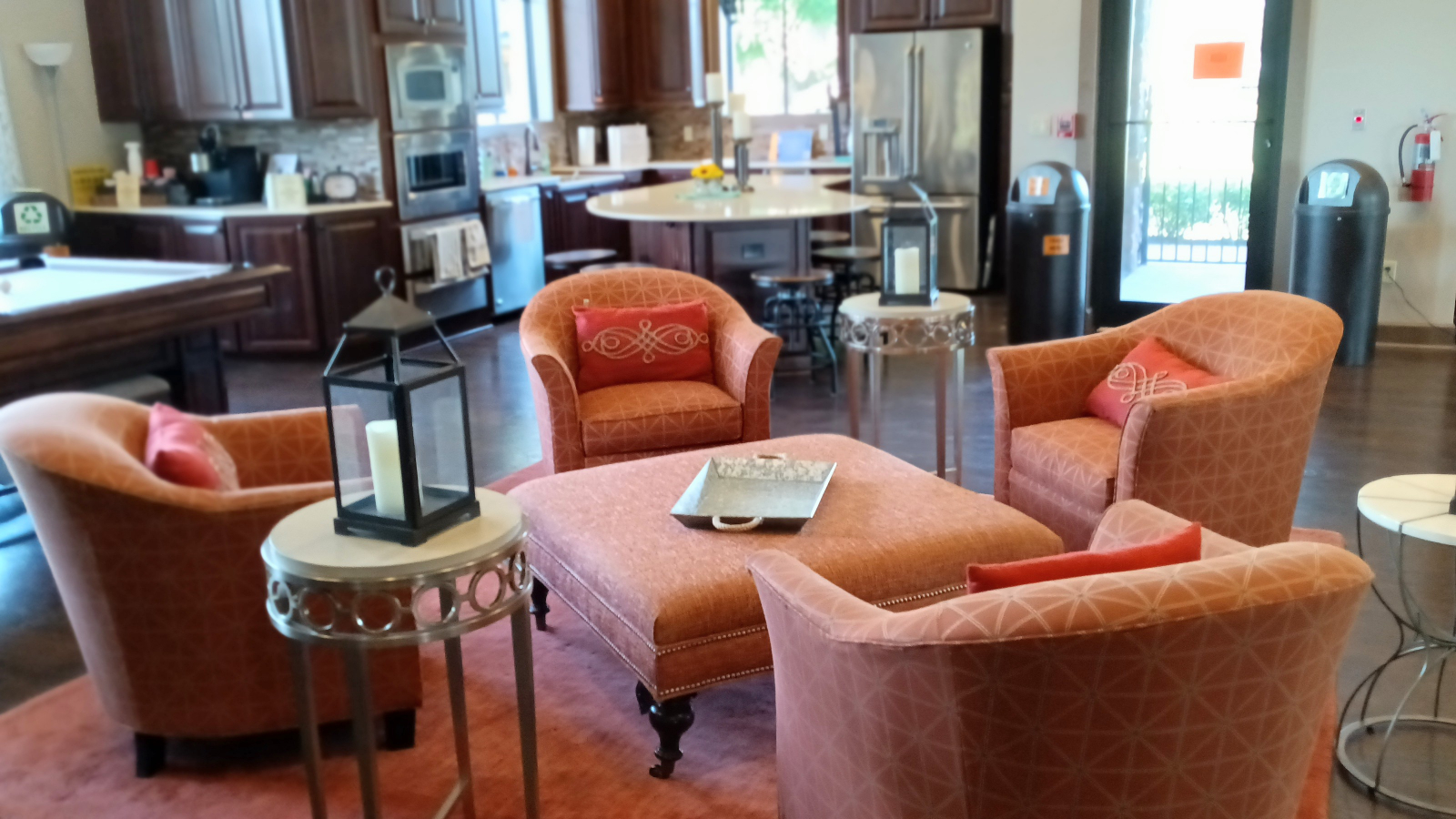 Lounge area inside the Amenity Center