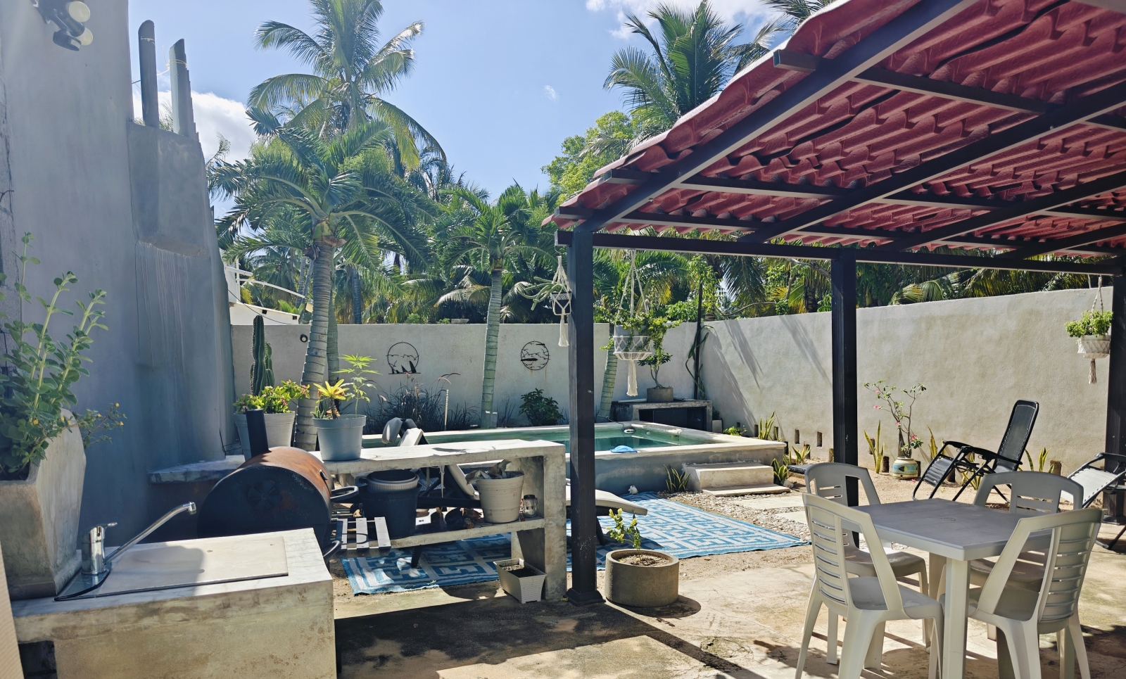 Mooi strandhuis in Yucatan, op steenworp afstand van het strand. Vrede en rust, Cenotes, Merida
