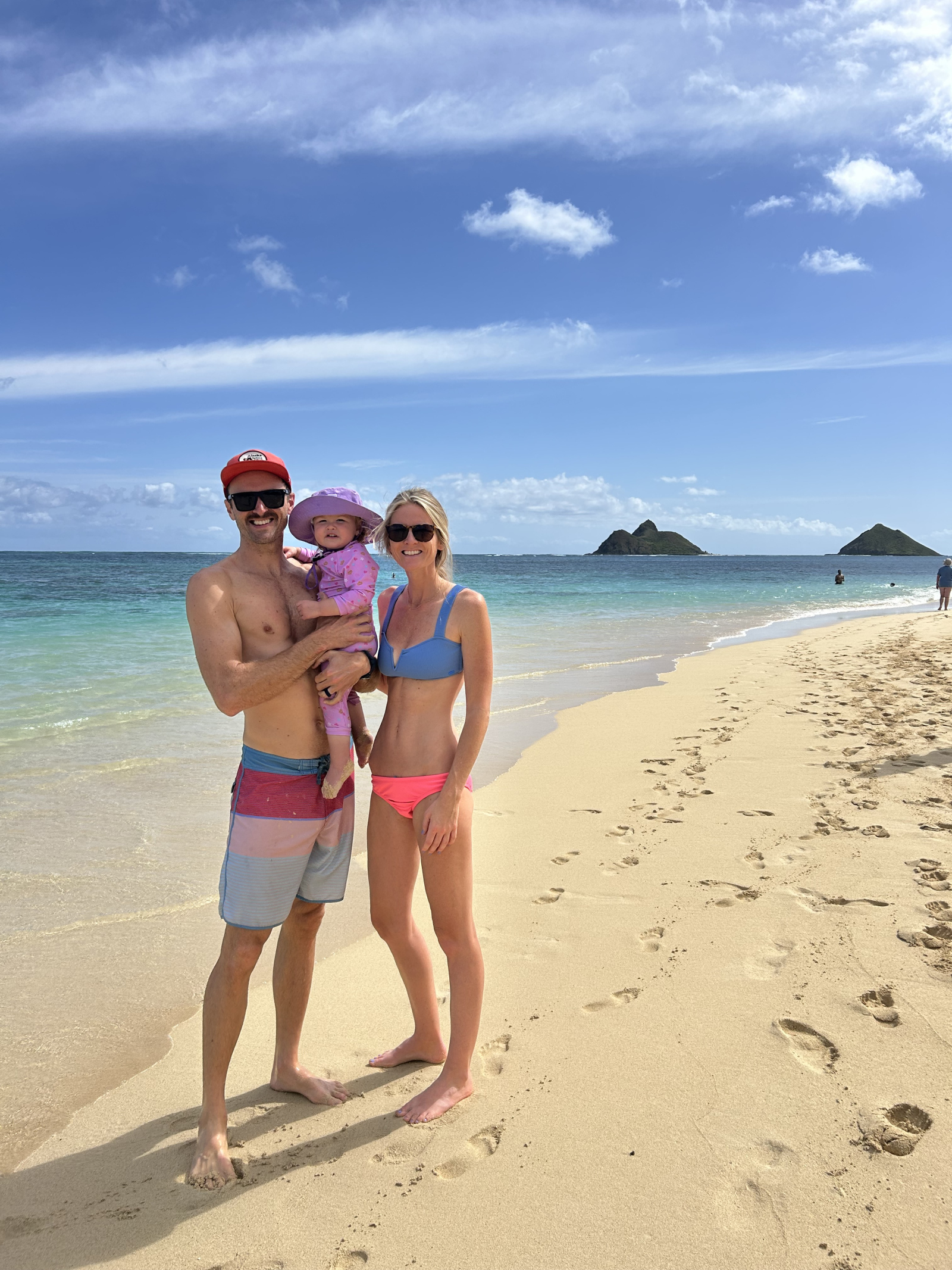 Lanikai Beach on the east side of the island. Beautiful beach