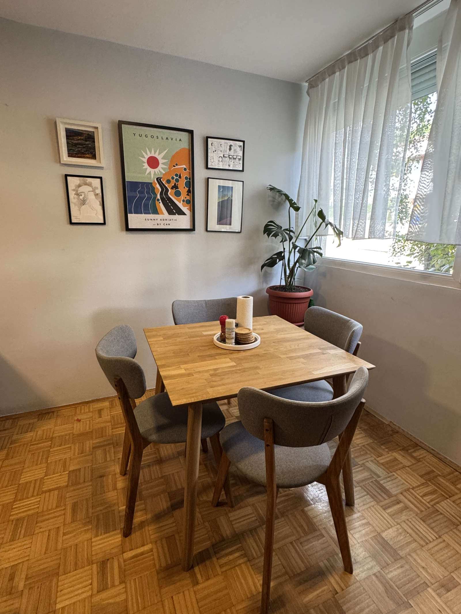 Dining area and gallery wall!