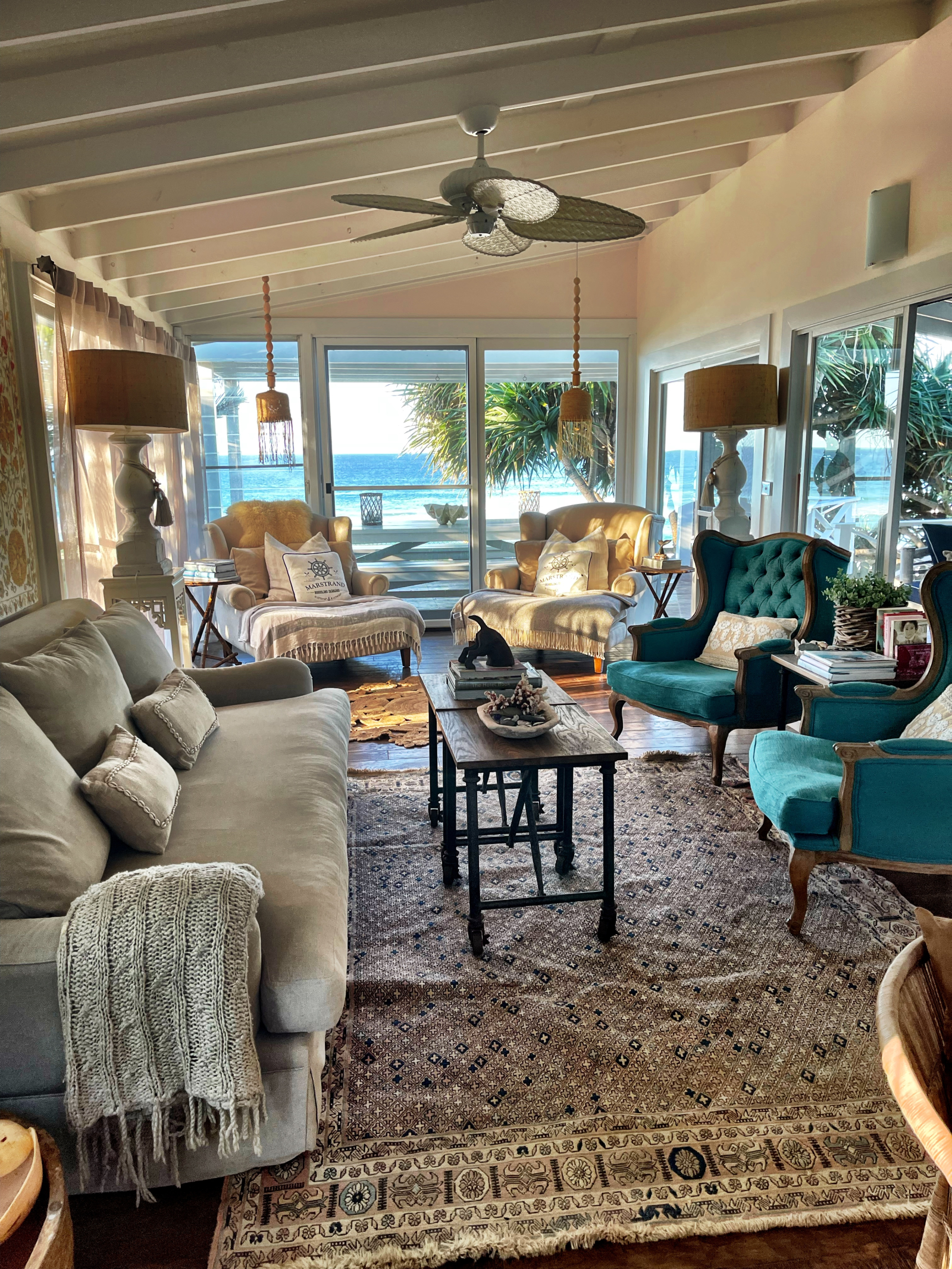 Upstairs lounge room facing beach